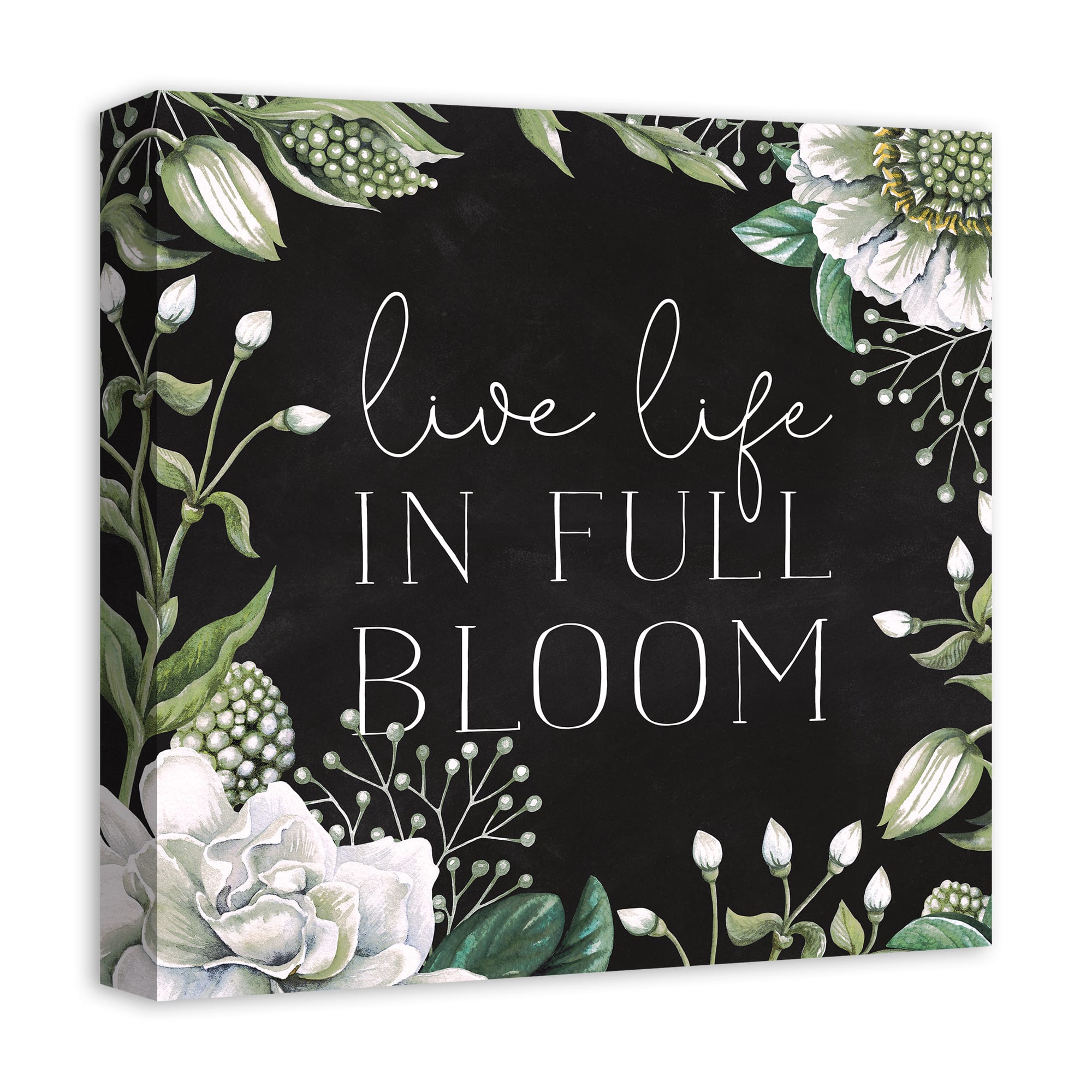 Live Life in Full Bloom Canvas Art
