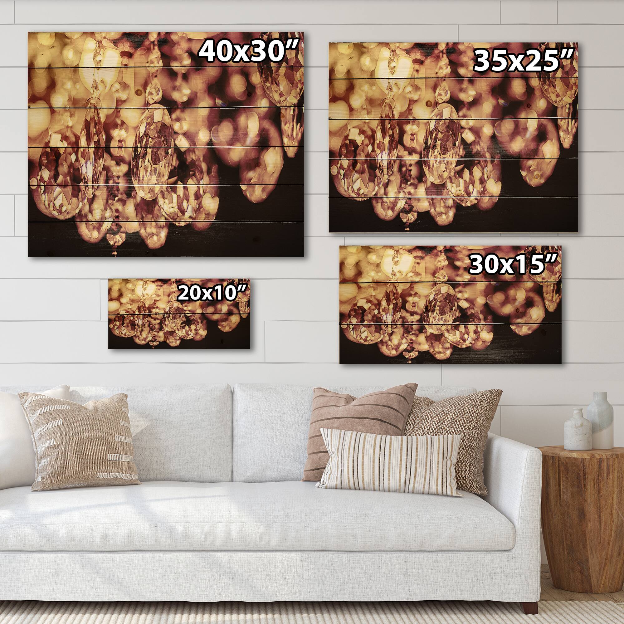 Designart - Bright Chandelier With Chrystak Hanging