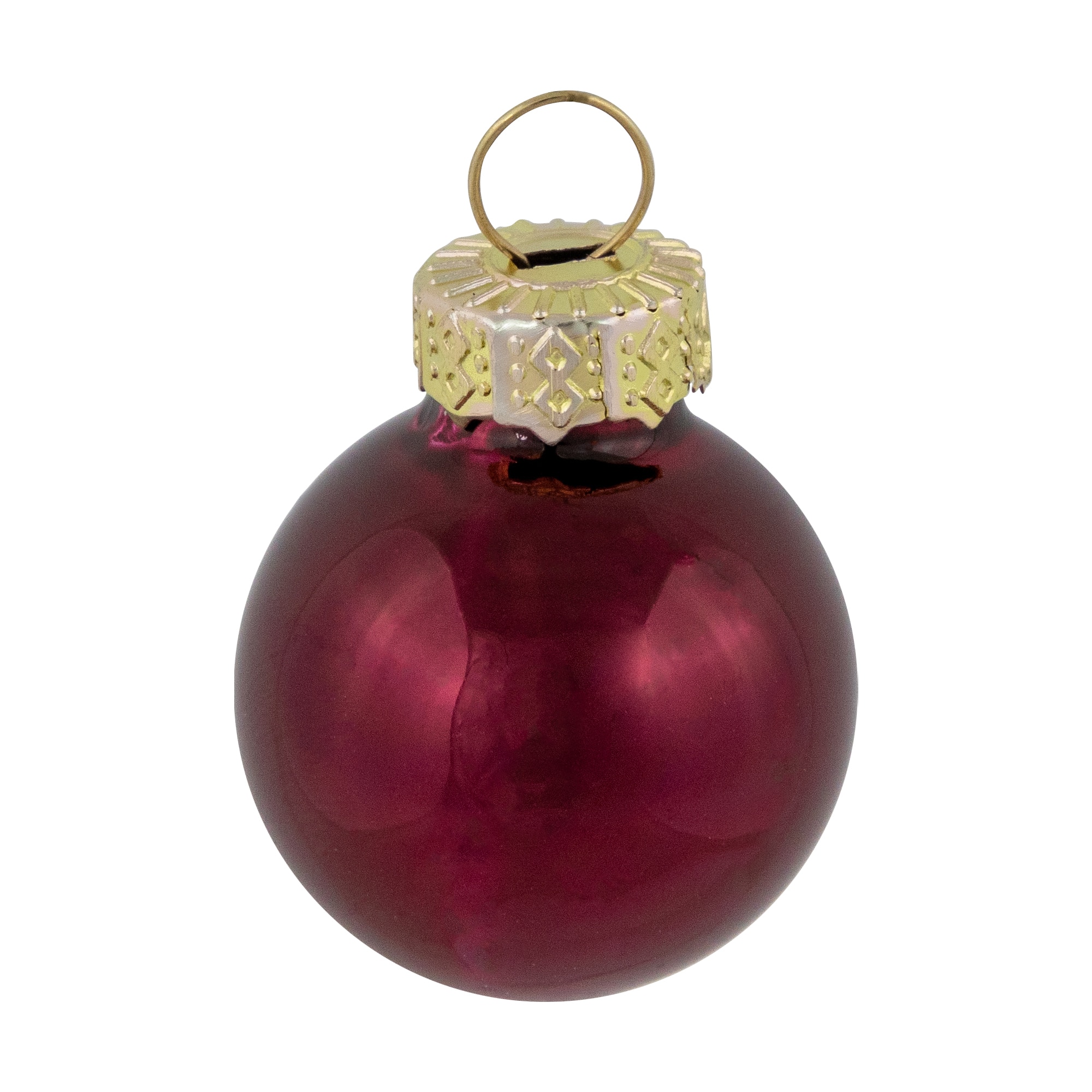 24ct. 1&#x22; Shiny &#x26; Matte Red Glass Ball Ornaments 
