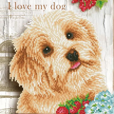 Funny DIAMOND☆DOGS Diamond Dotz® Intermediate I Love My Dog with Frame Diamond