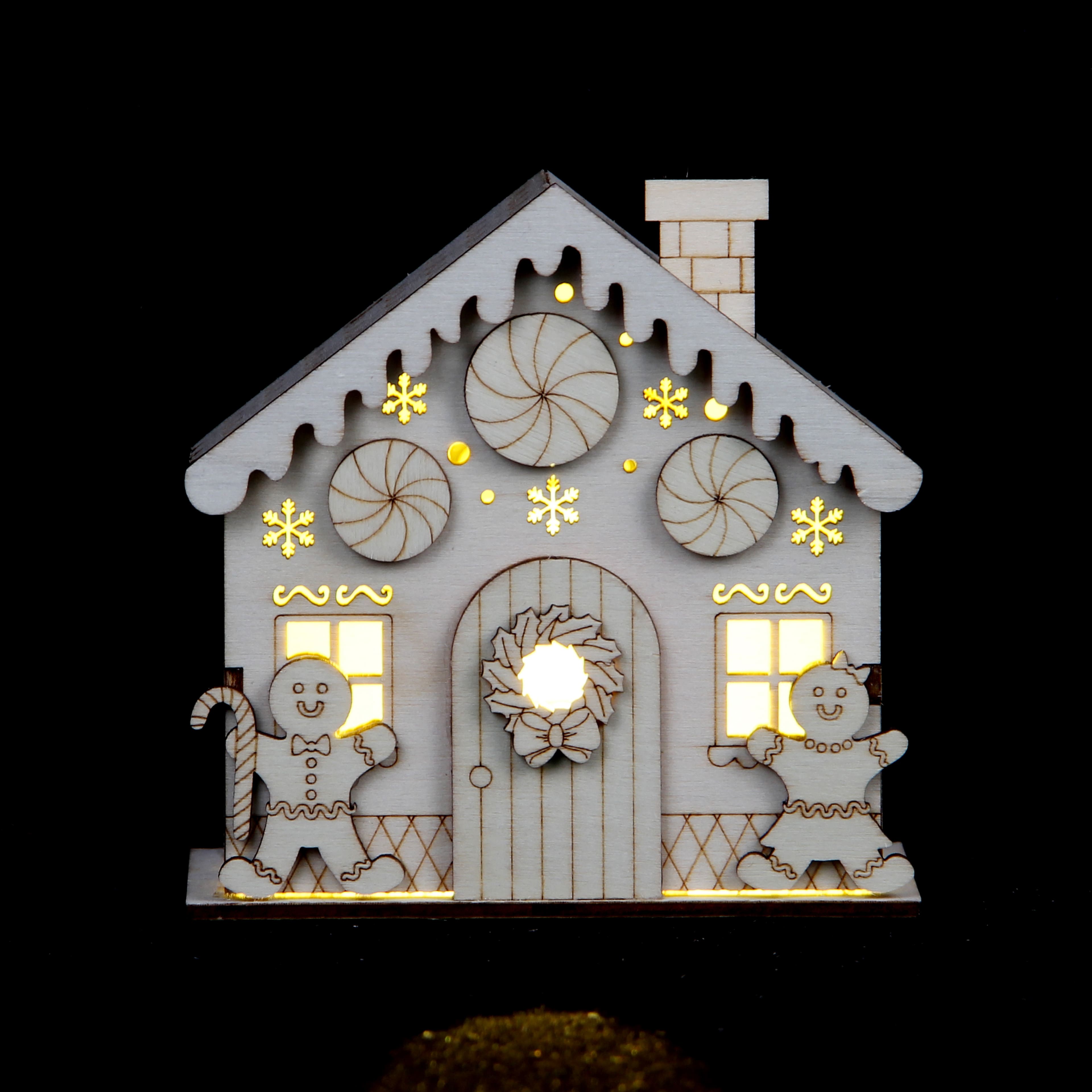 DIY LED Wood Village Peppermint House by Make Market&#xAE;
