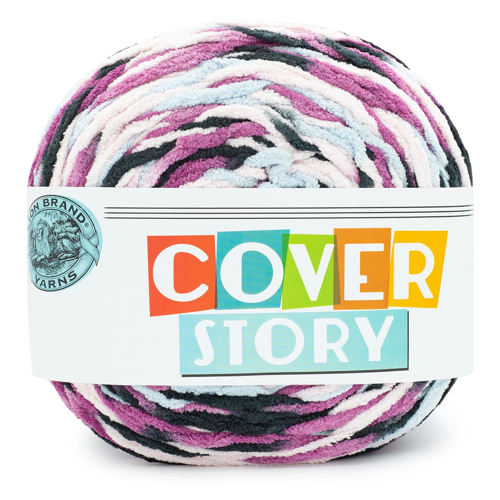 (1 Cake) Lion Brand Yarn 535-213AQ Cover Story Thick & Quick Yarn, Sunset