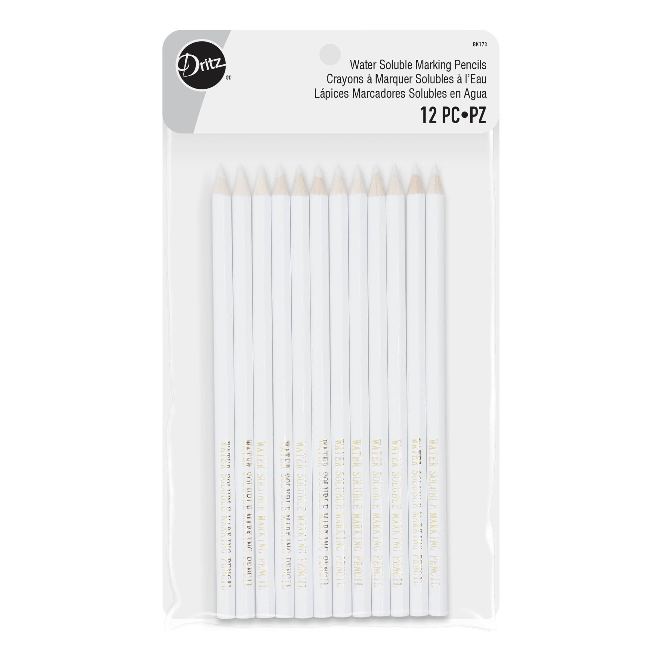 Dritz&#xAE; White Water Soluble Marking Pencils, 12ct.