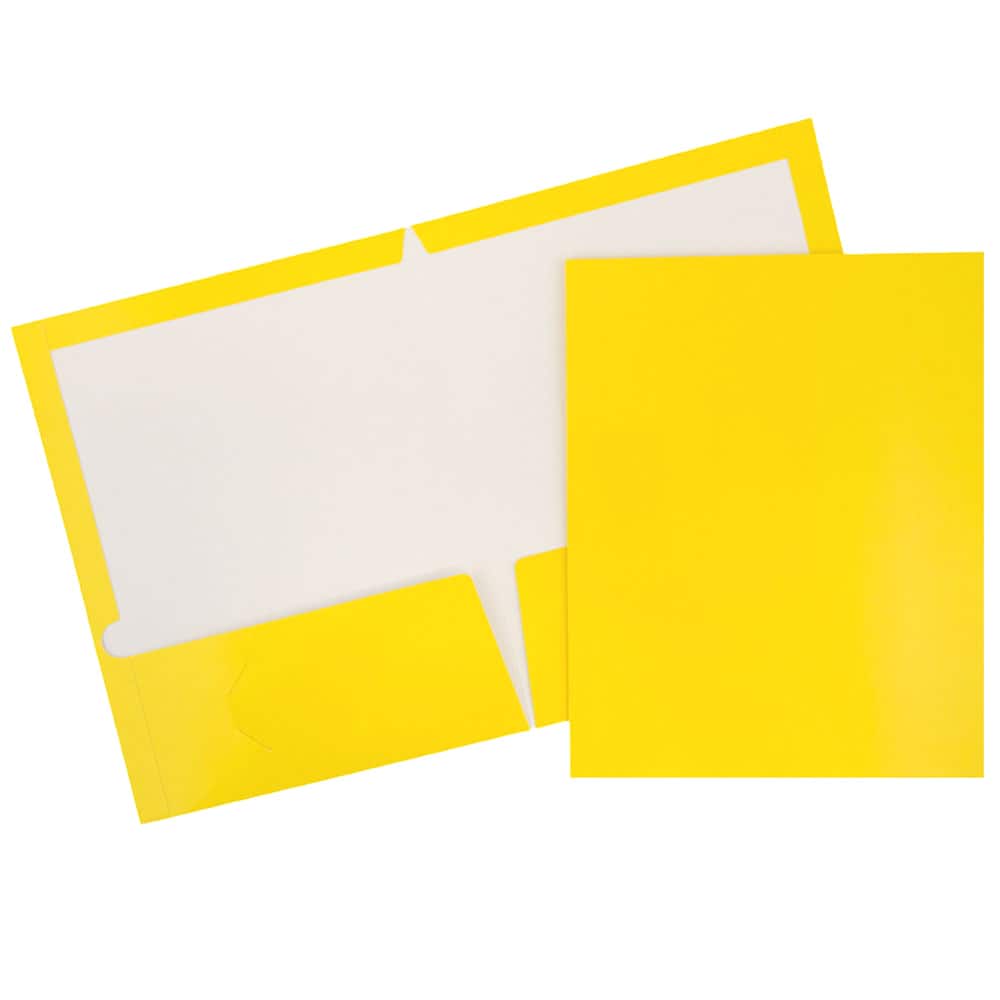 JAM Paper Glossy Laminated Two Pocket Folders, 100ct.