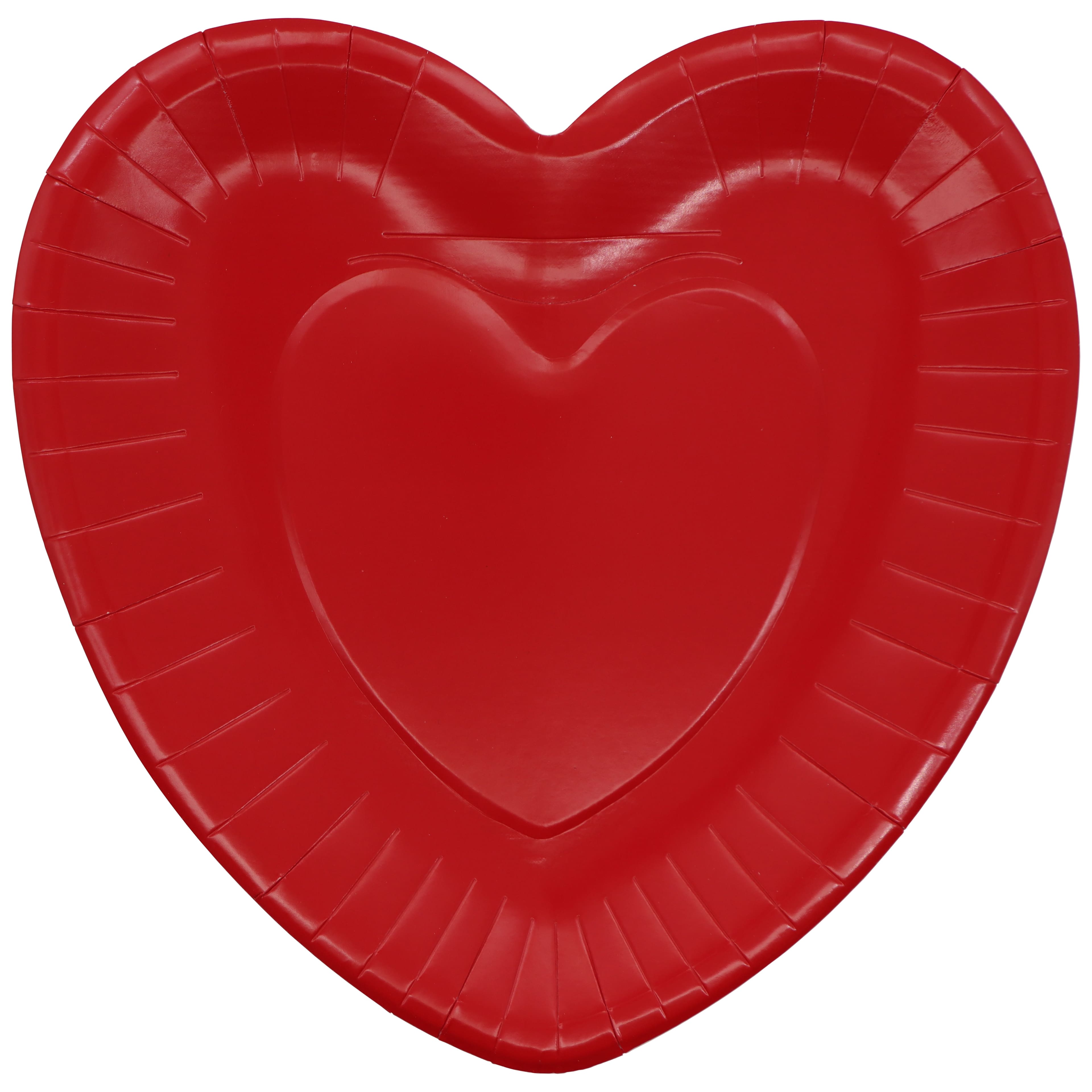 7" Red Heart Paper Snack Plates, 10ct. by Celebrate It™