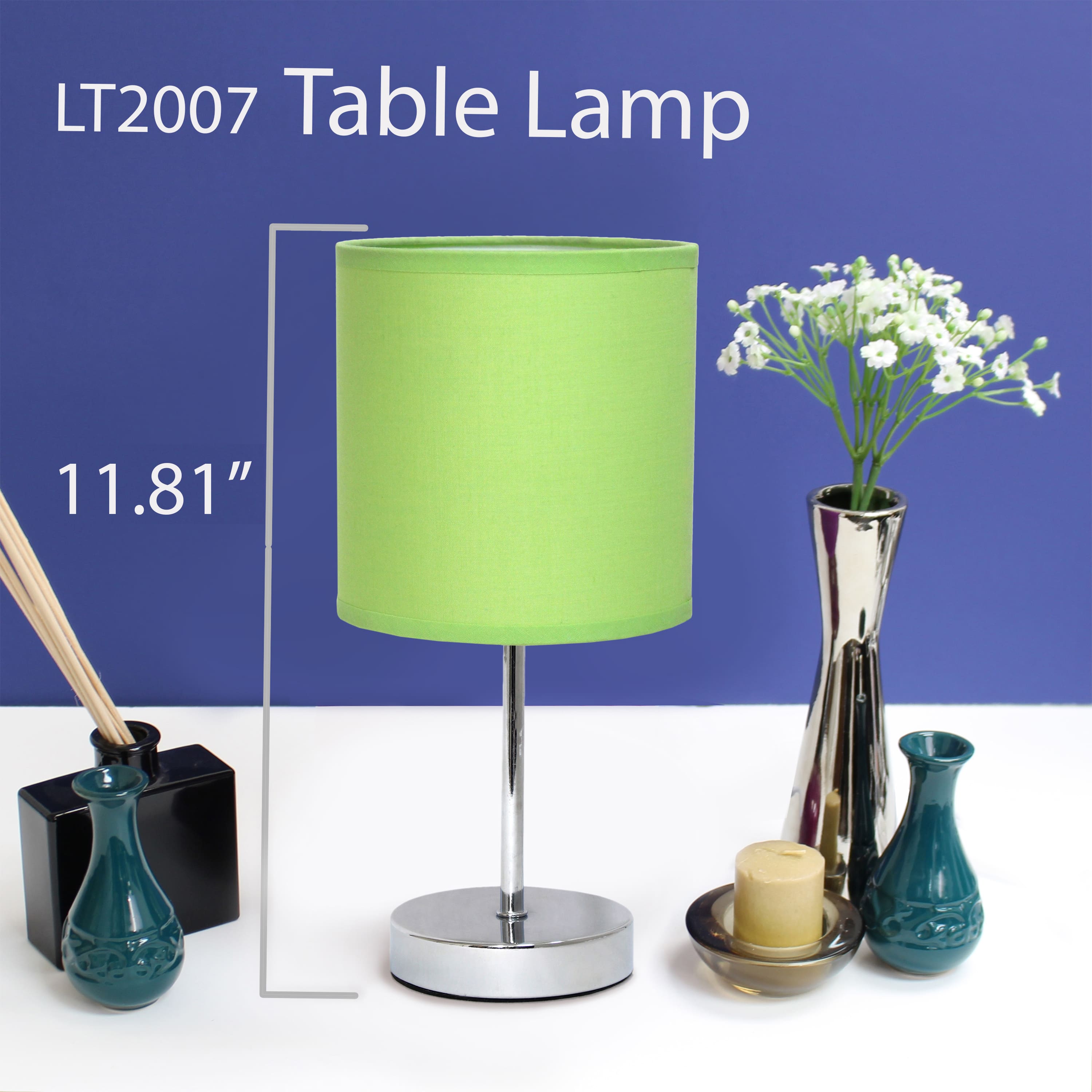 Simple Designs Chrome Mini Table Lamp