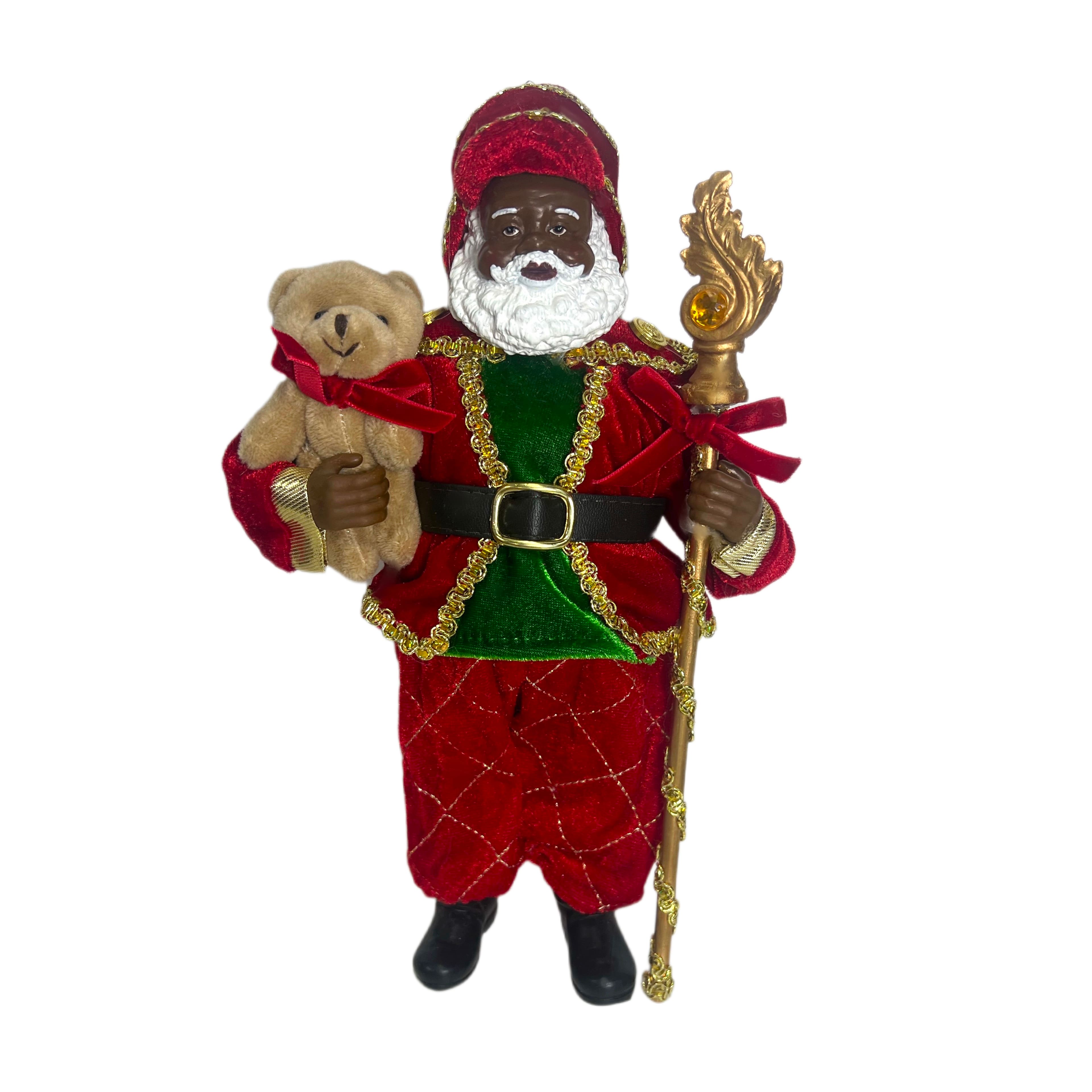 10.5&#x22; Santa with Teddy Bear by Ashland&#xAE;