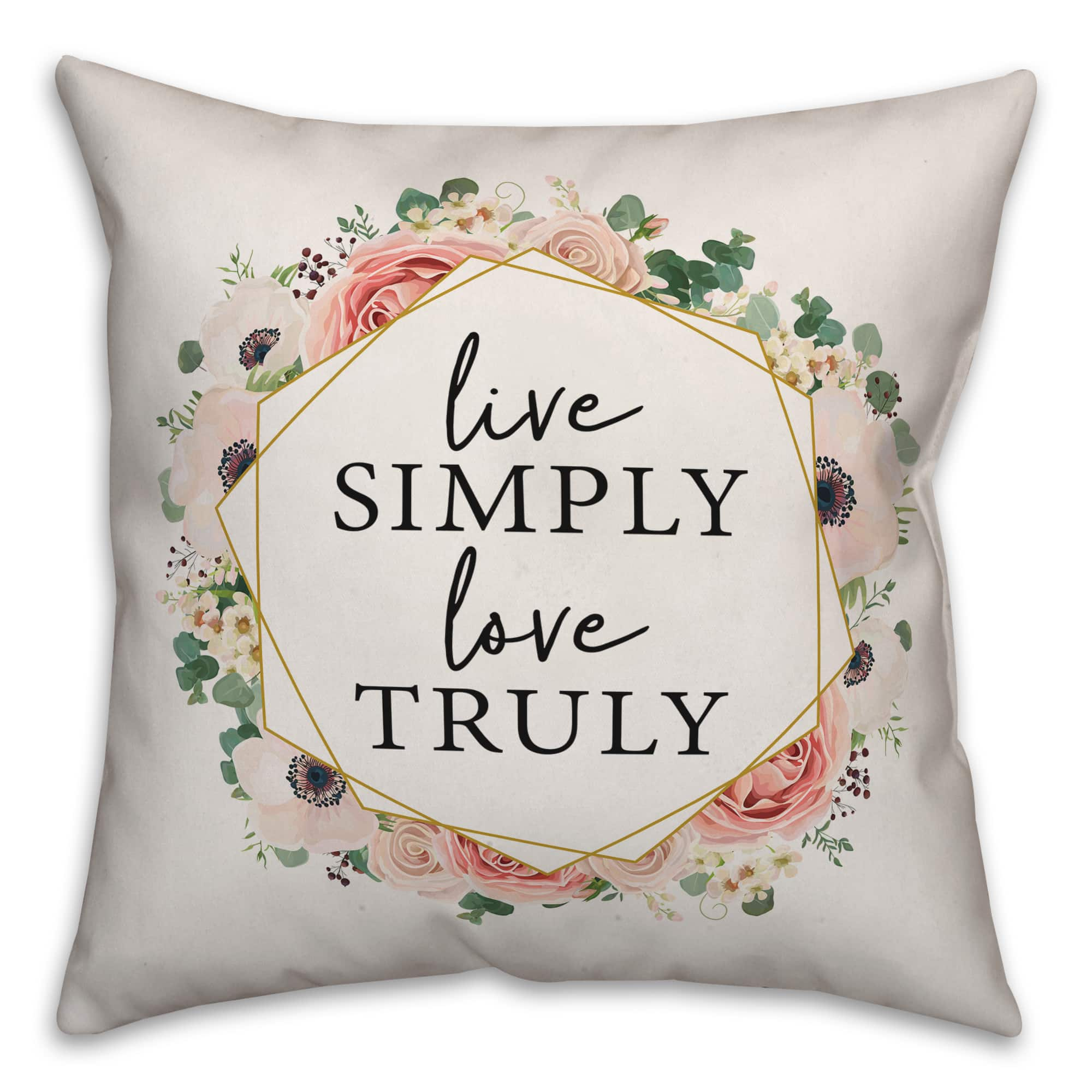 Live Simply, Love Truly Throw Pillow By Designs Direct | Michaels®