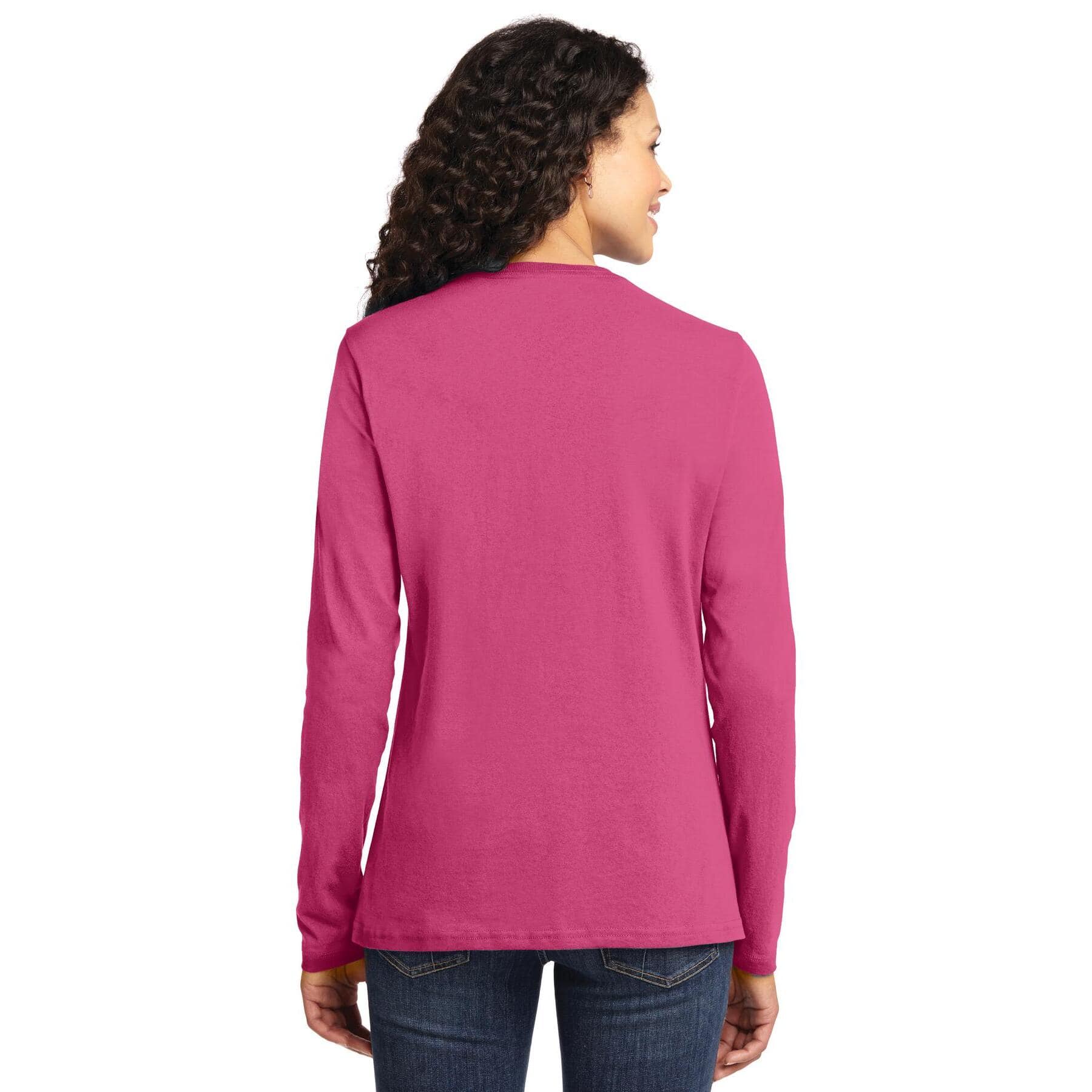 Port & Company® Core Cotton Colors Long Sleeve Ladies T-Shirt