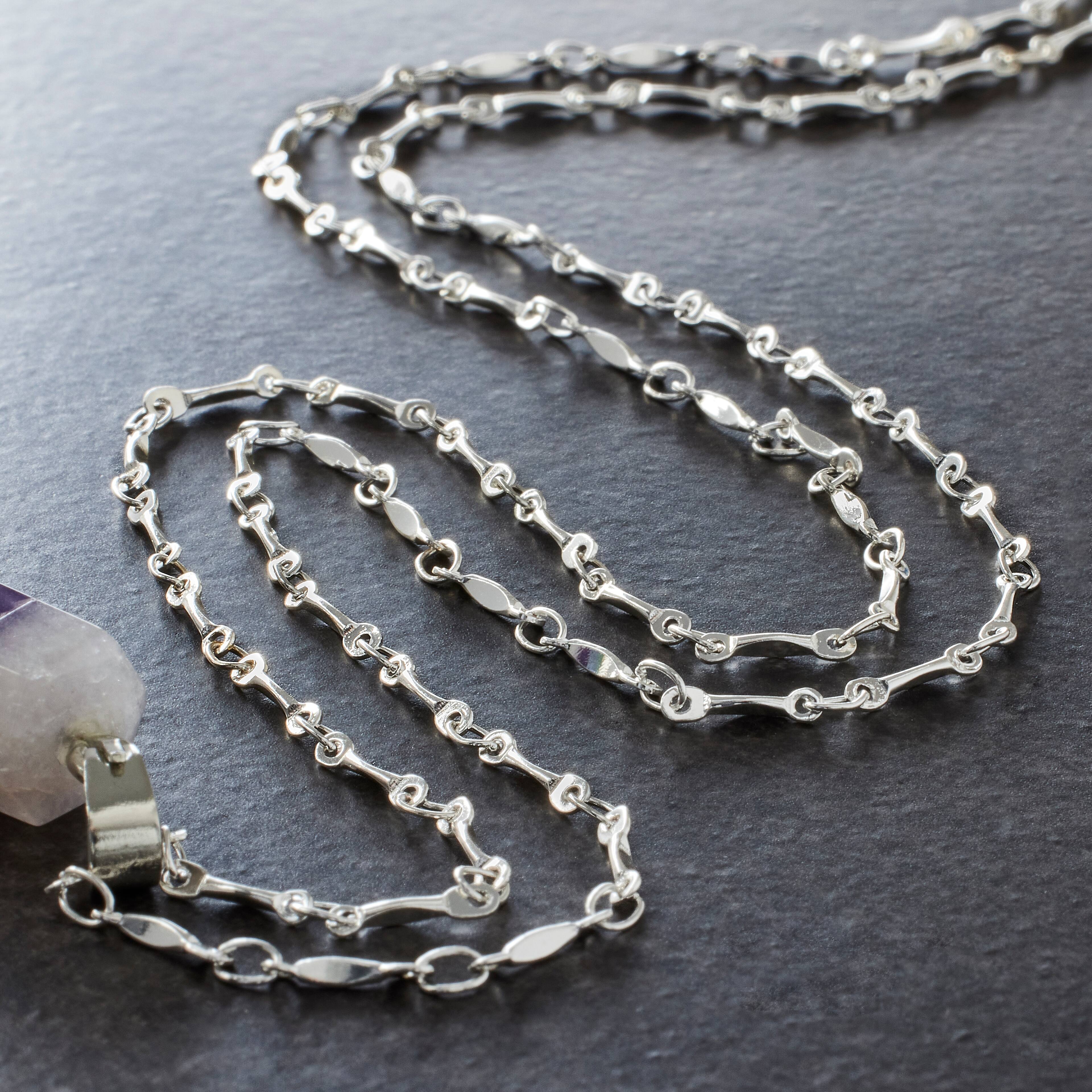12 Pack: 36&#x22; Silver Bar Link Chain by Bead Landing&#x2122; 