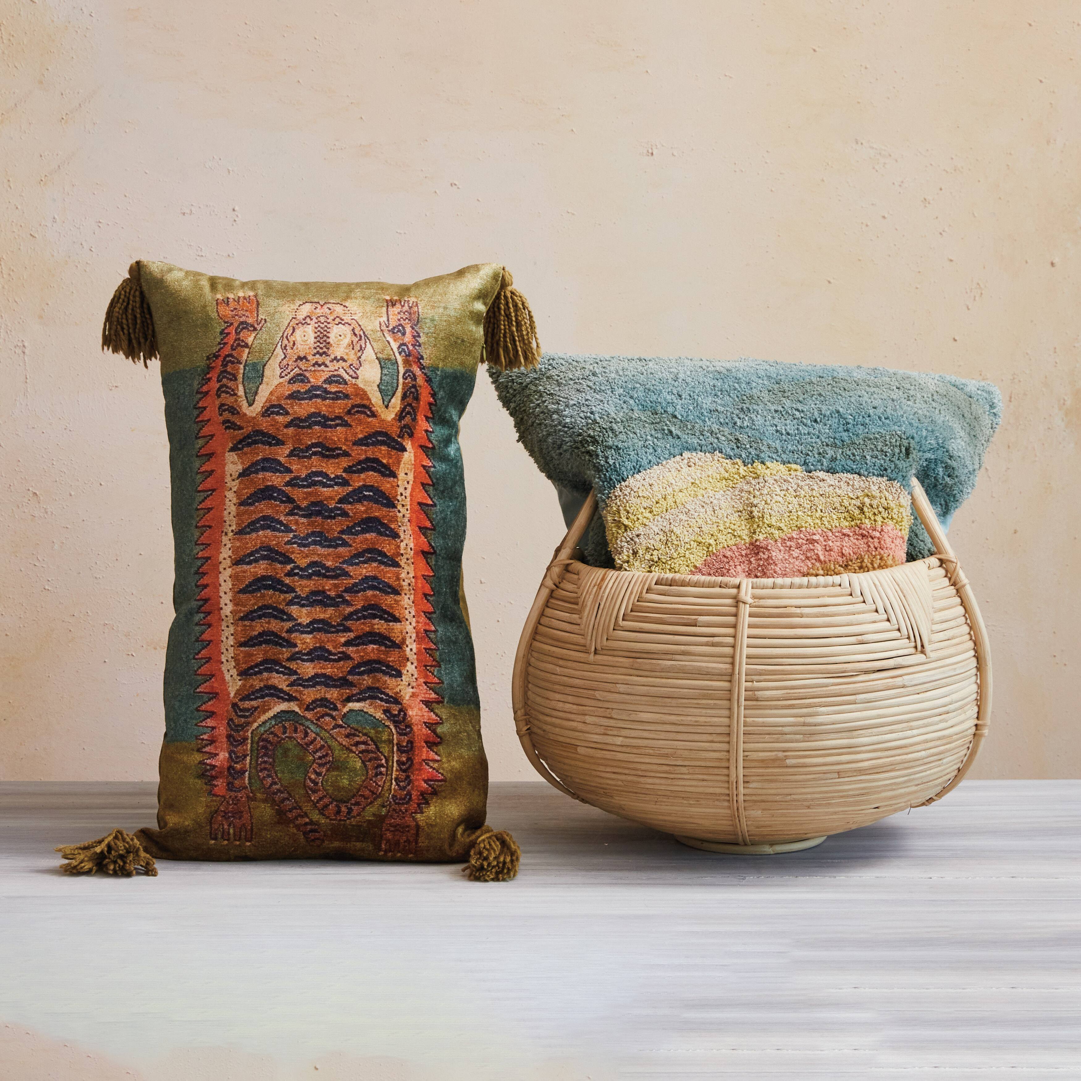 Hello Honey® 20" x 20" Multicolor Abstract Cotton Blend Tufted Pillow