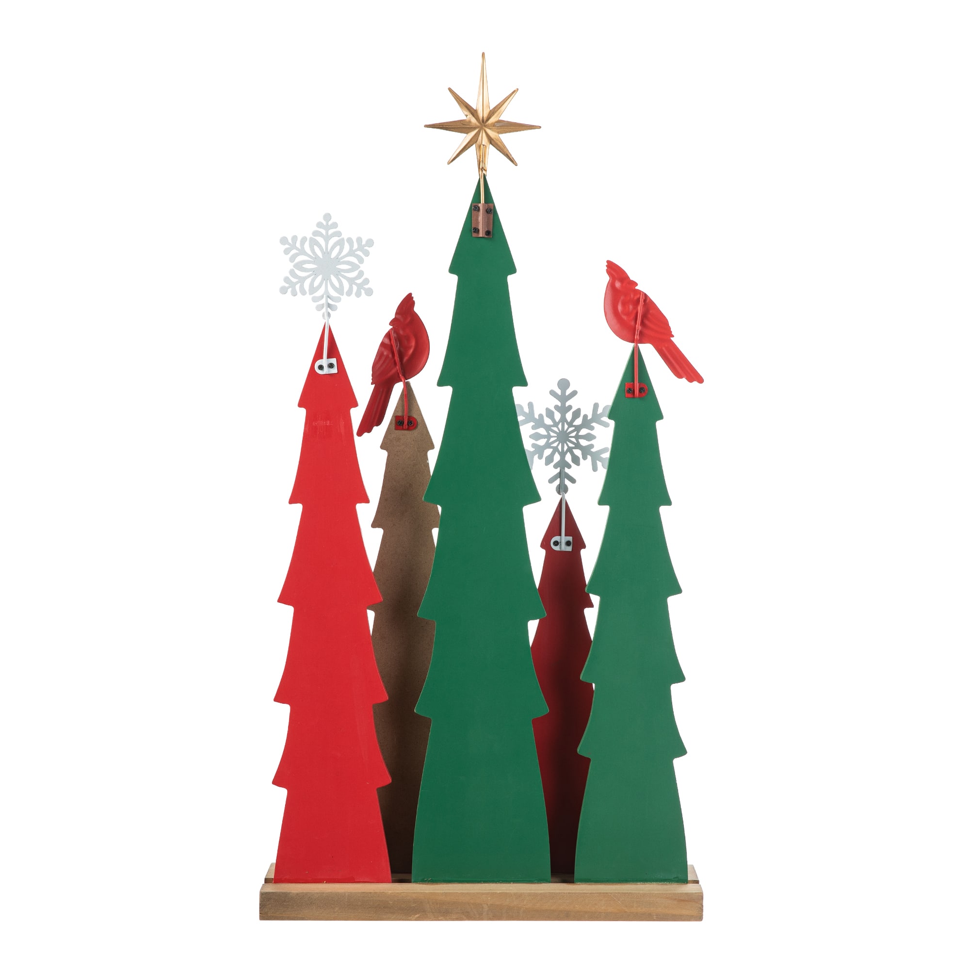 Glitzhome&#xAE; 23.5&#x22; Wooden Christmas Tree Table D&#xE9;cor