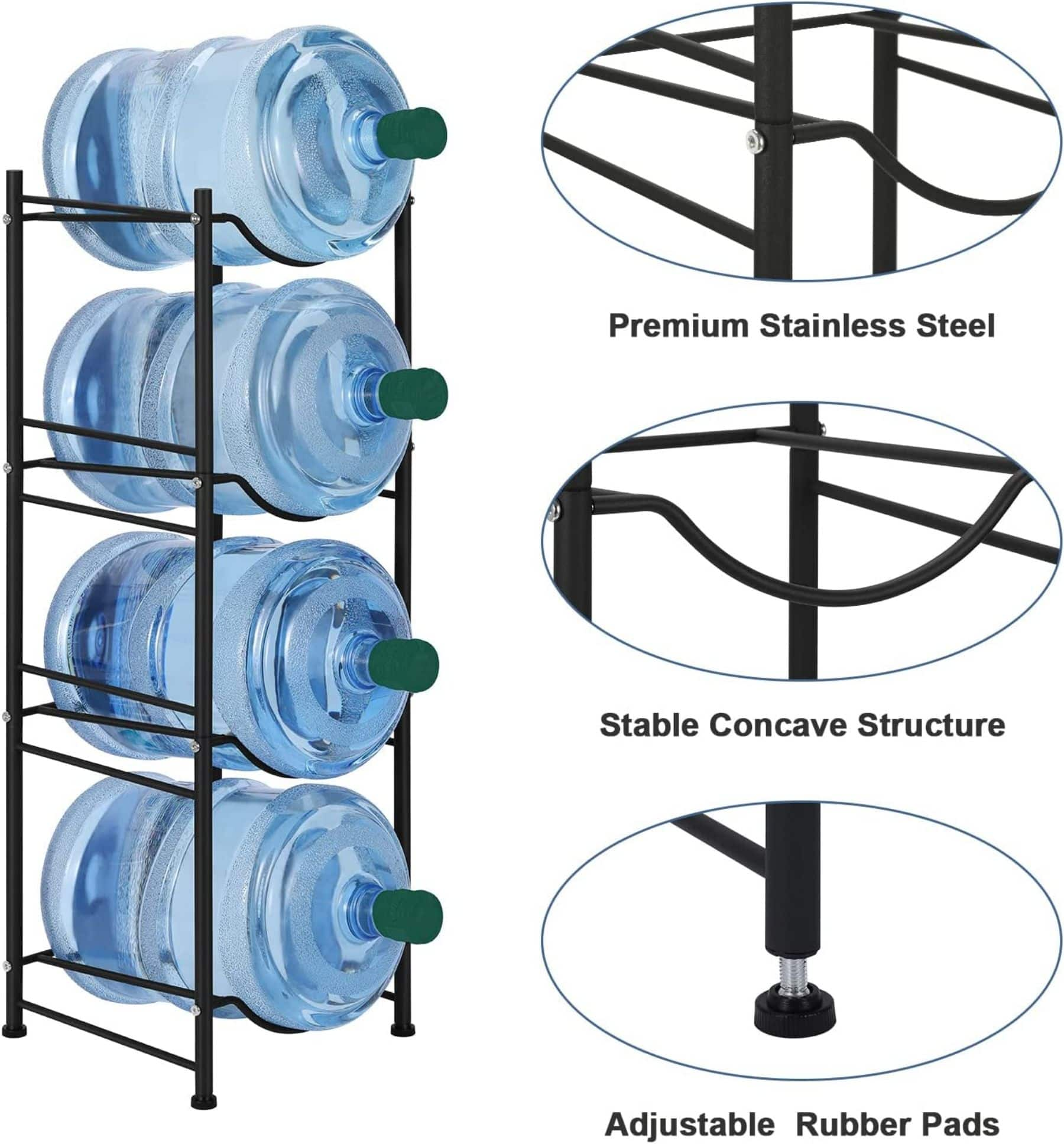 41&#x22; 5-Gallon Water Jug Holder Storage Rack