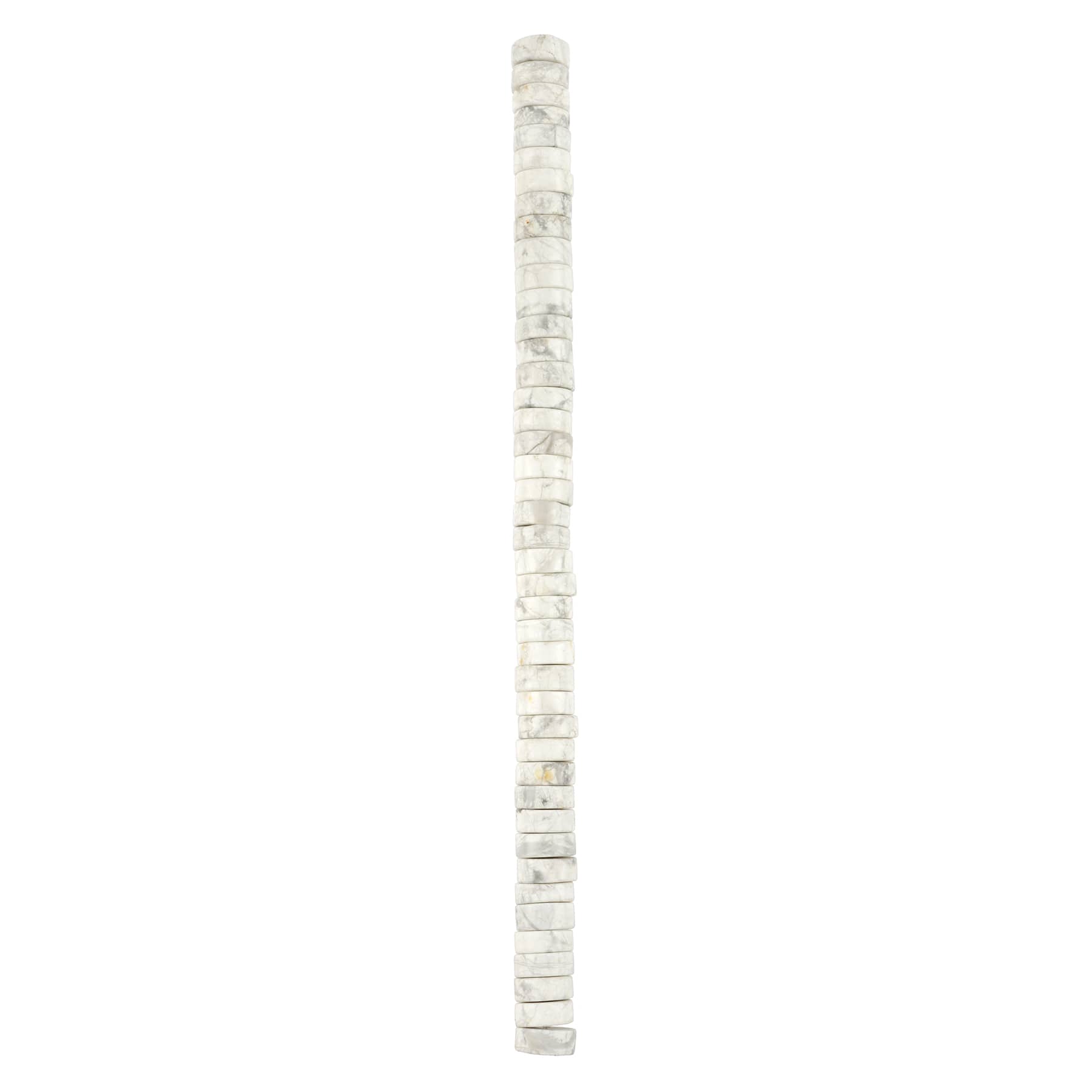Perles Heishi en howlite blanche de Bead Landing