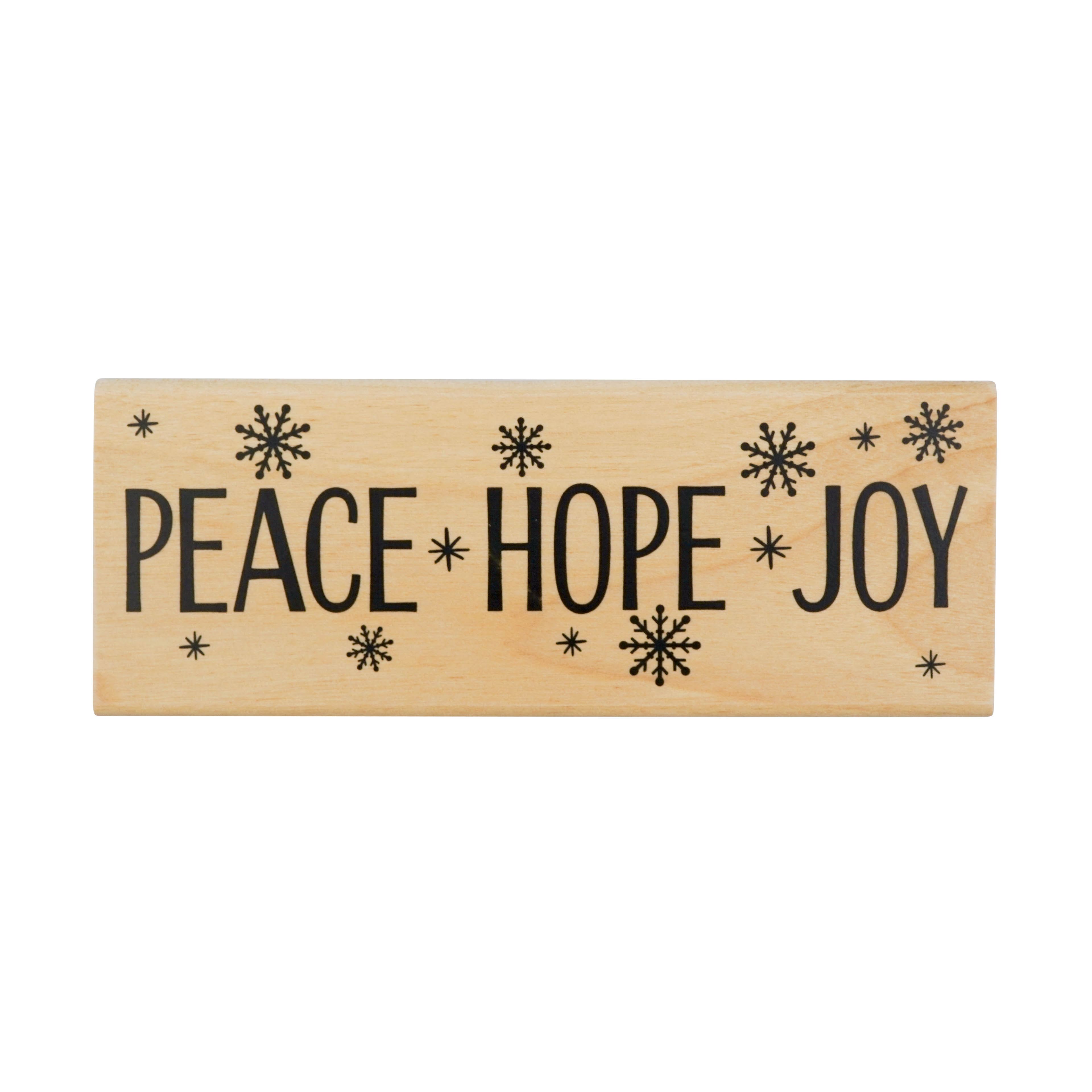 Peace Hope Joy Wood Stamp by Recollections&#x2122;