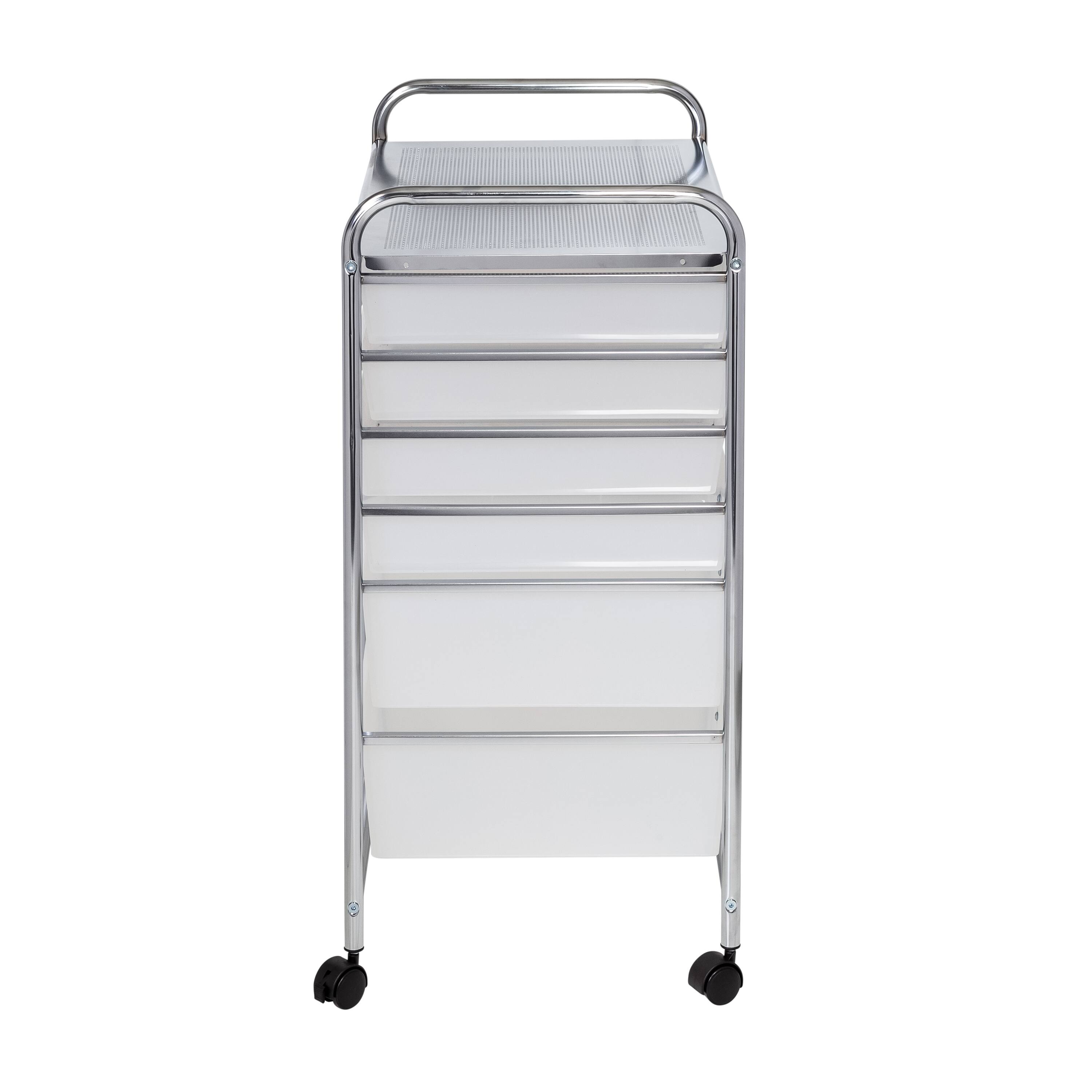 Honey-Can-Do - 12-Drawer Rolling Craft Storage Cart - Chrome