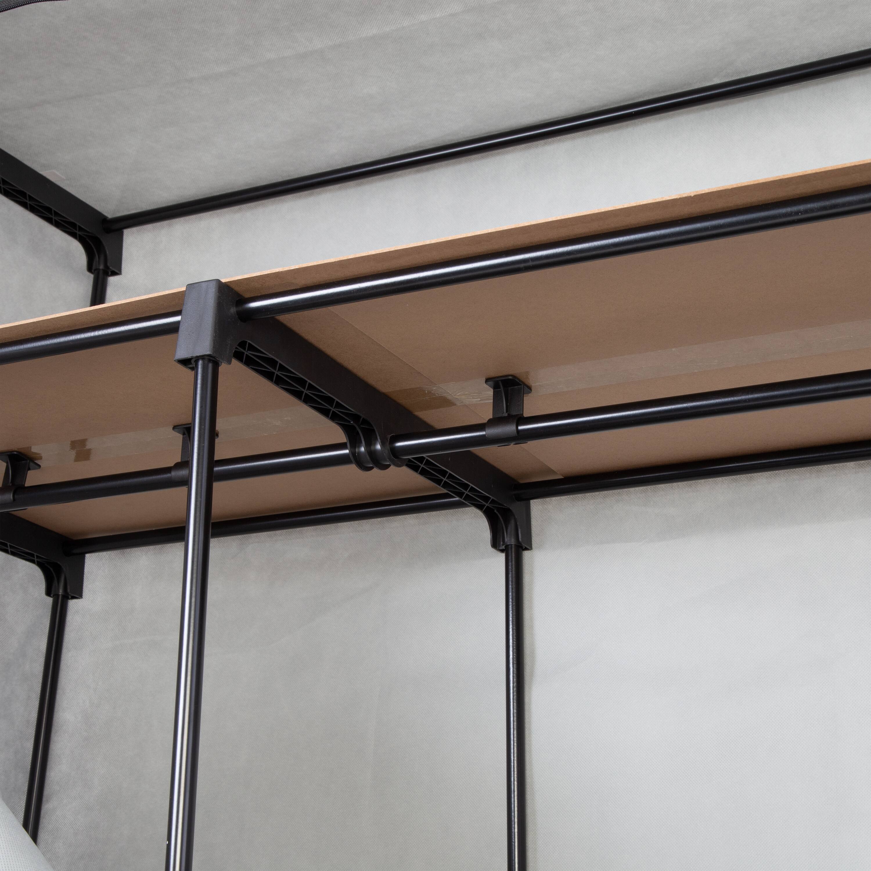 Honey Can Do 46'' Gray Portable Wardrobe Closet