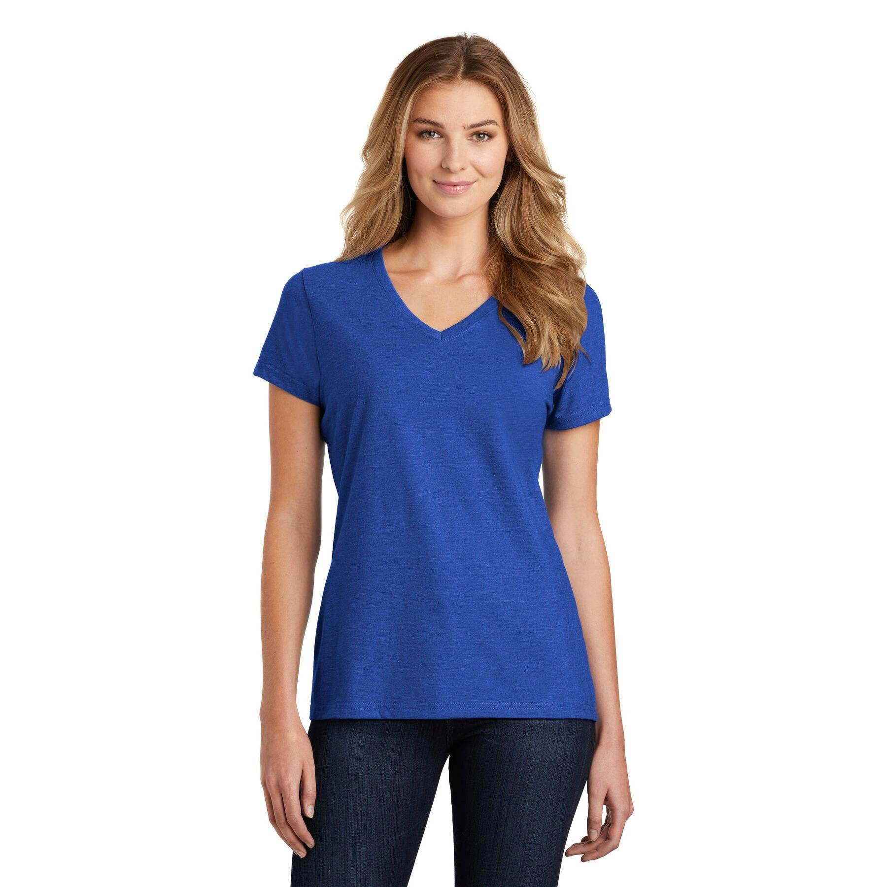 Port & Company® Fan Favorite™ Blend Ladies V-Neck T-Shirt