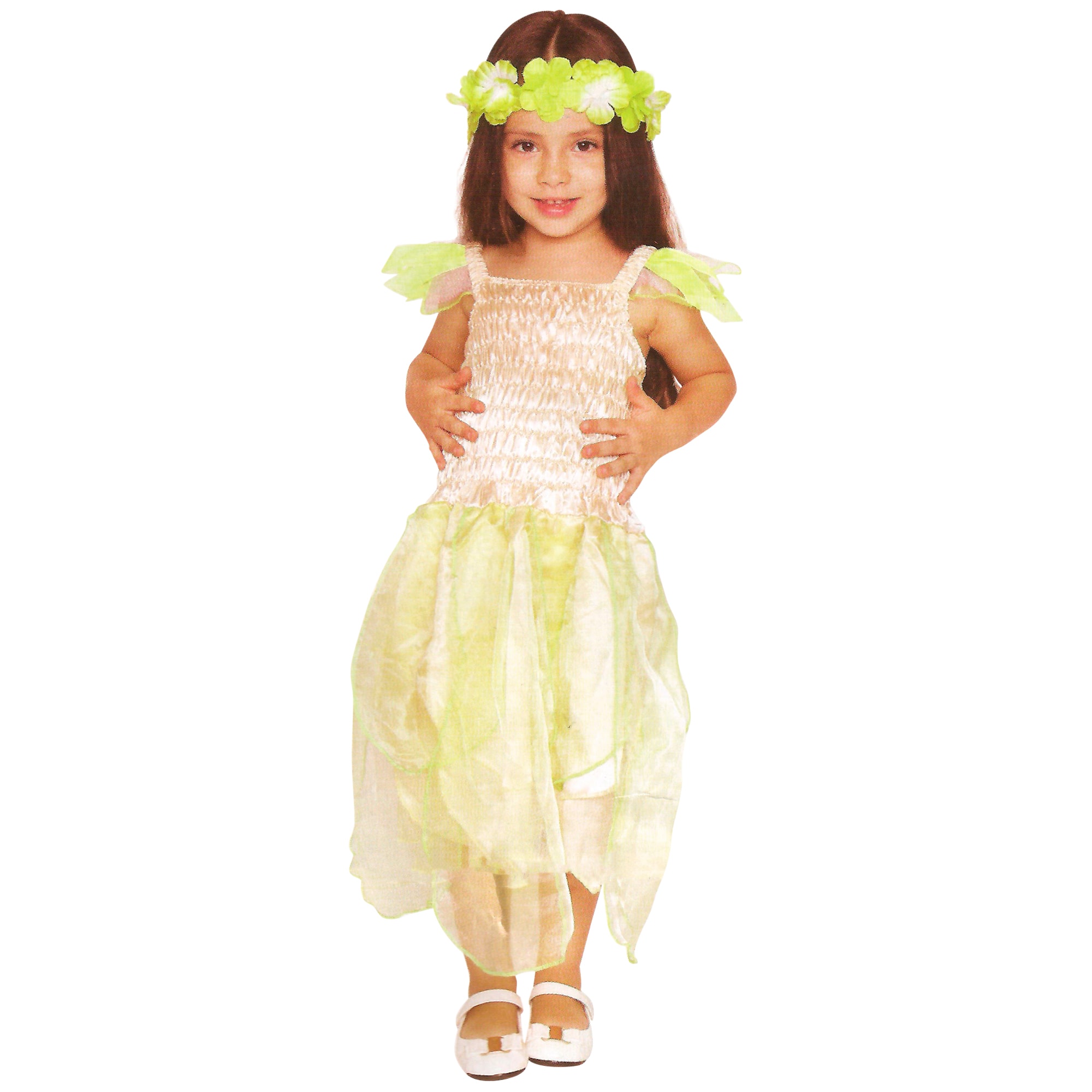 Medium Green &#x26; Gold Fairy Girl&#x27;s Costume