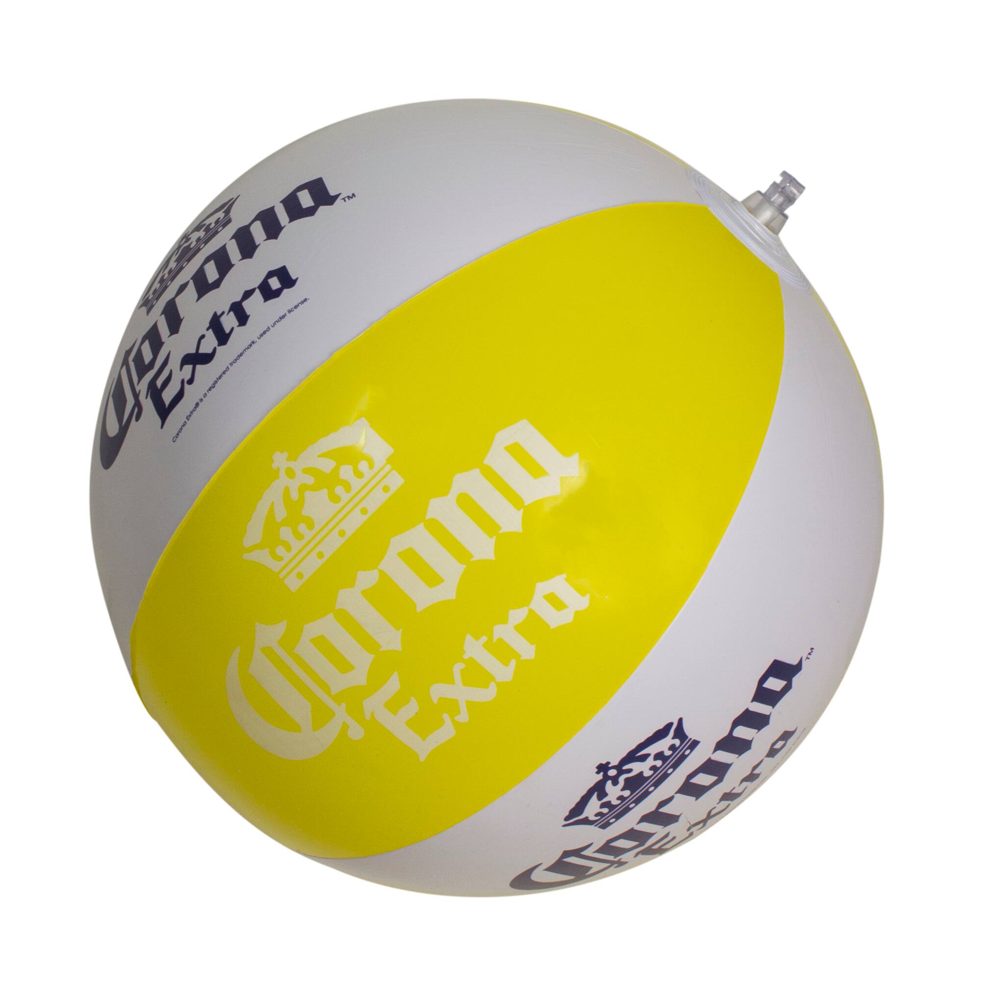 20" Corona Tropical Yellow & White Inflatable Beach Ball