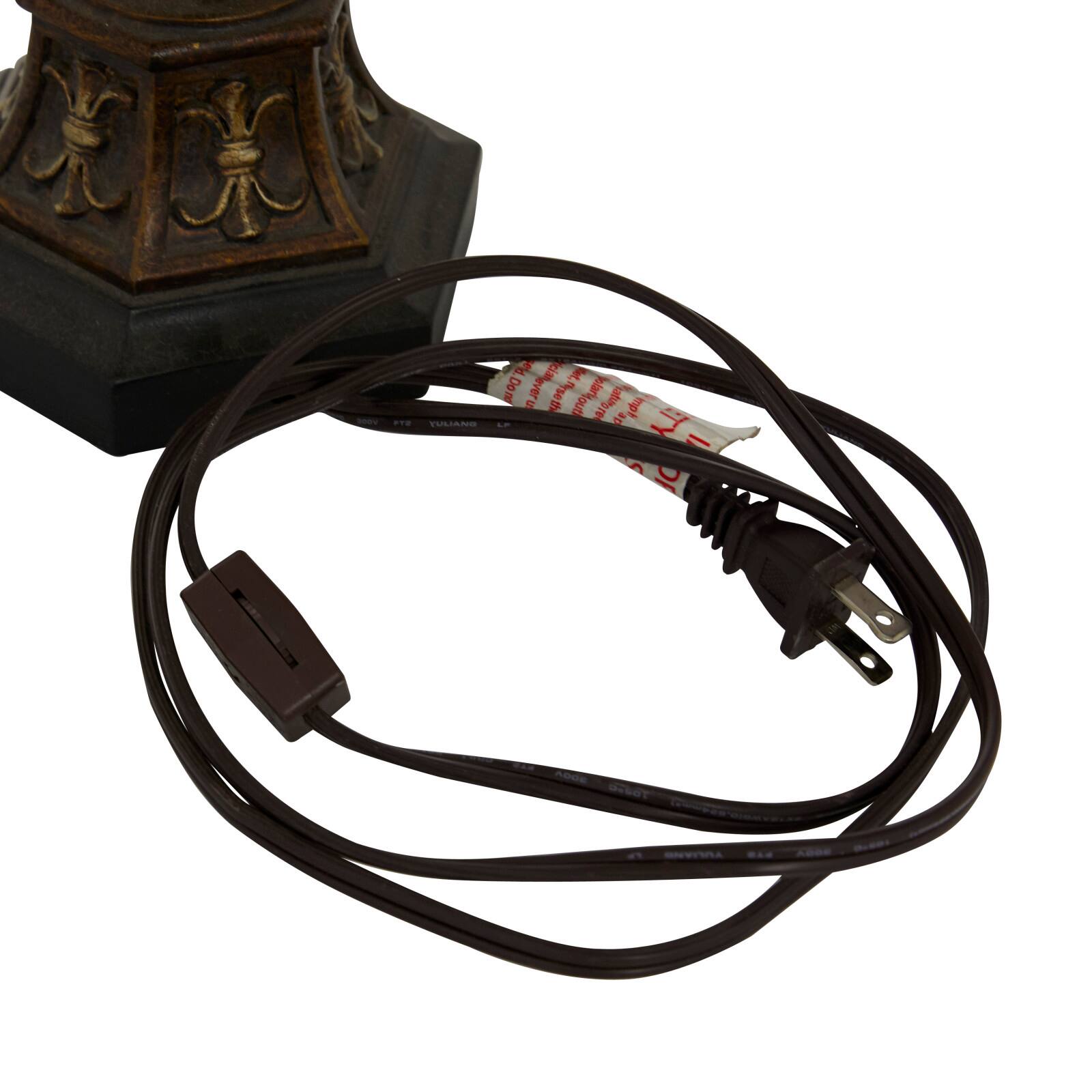 Brown Metal Mediterranean Uplight Table Lamp, 20&#x22; x 7&#x22; x 7&#x22;