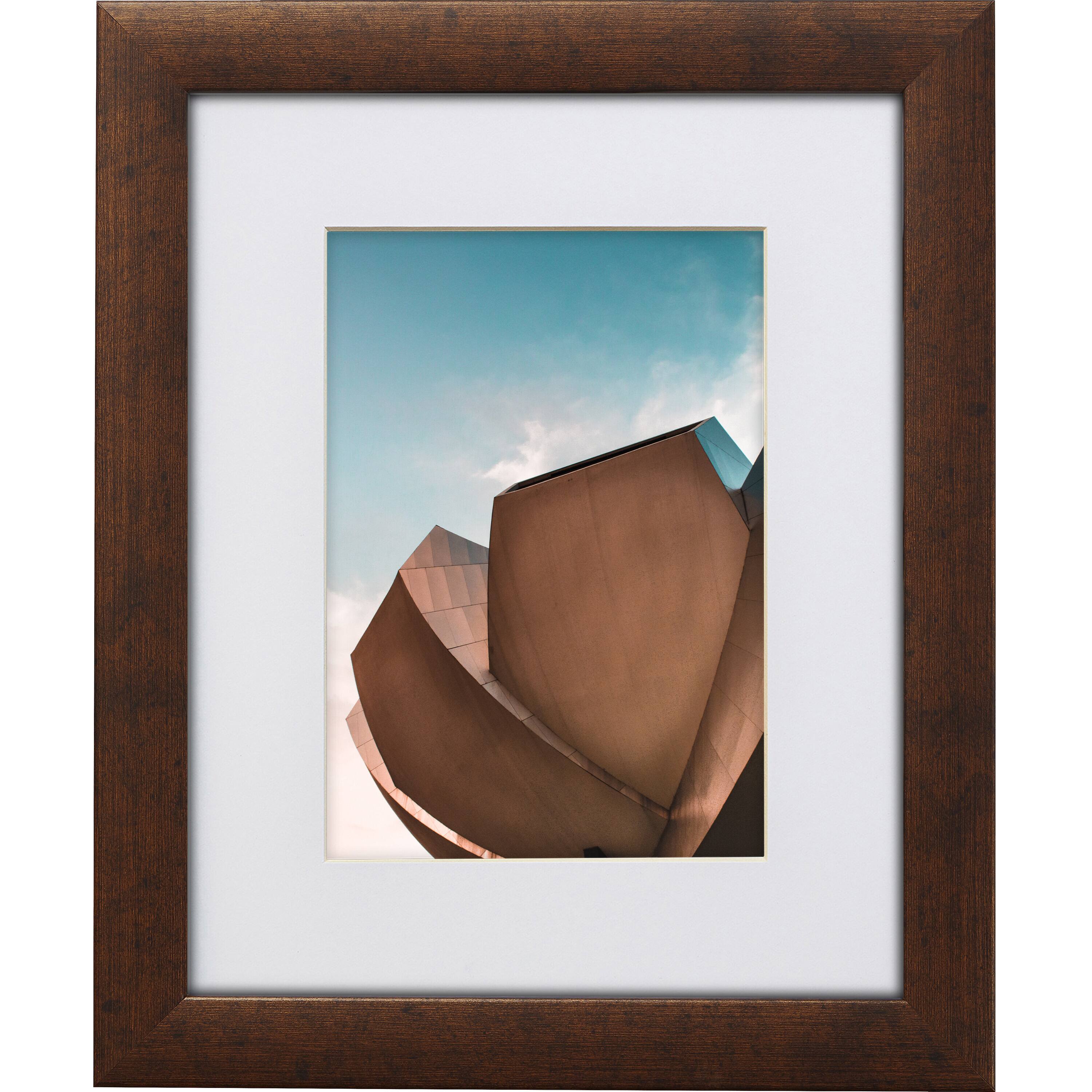 Craig Frames Contemporary Rustic Copper Picture Frame with Mat