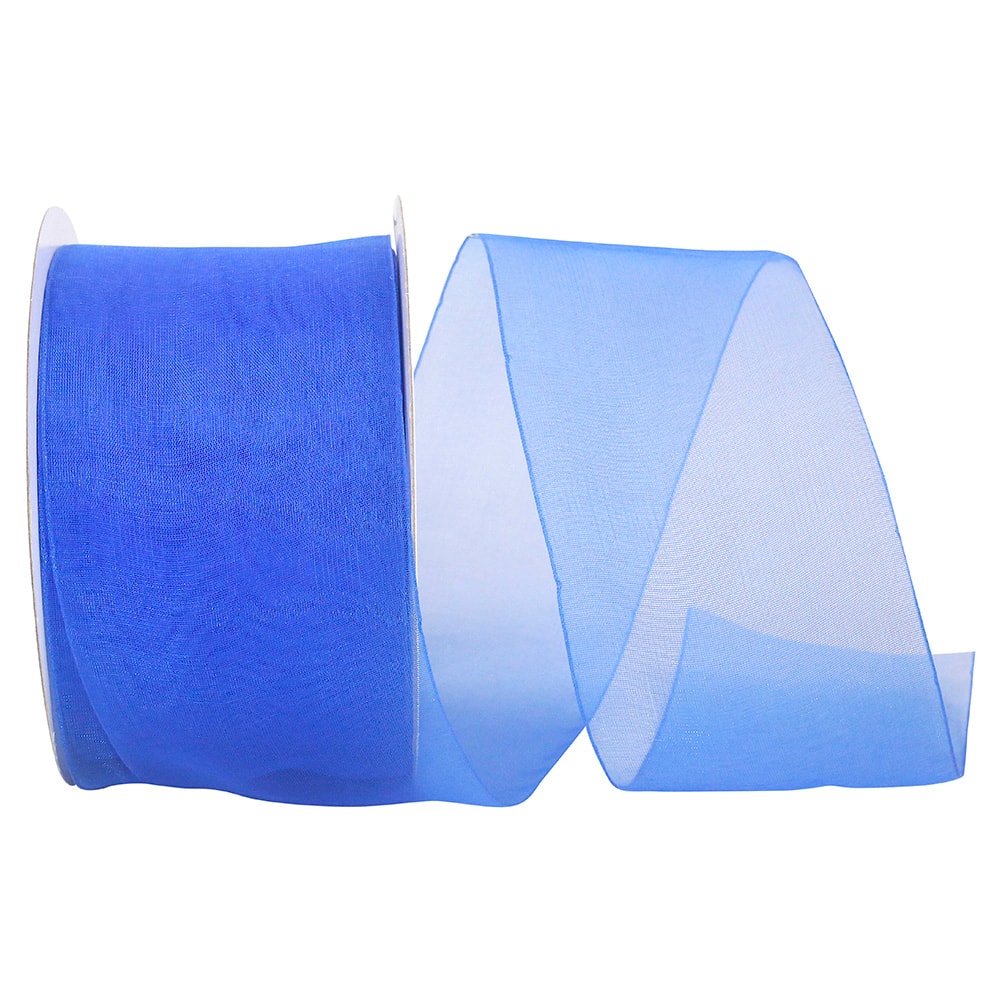 Royal Blue Chiffon 2 1/2 inch x 50 Yards Sheer Ribbon - by Jam Paper