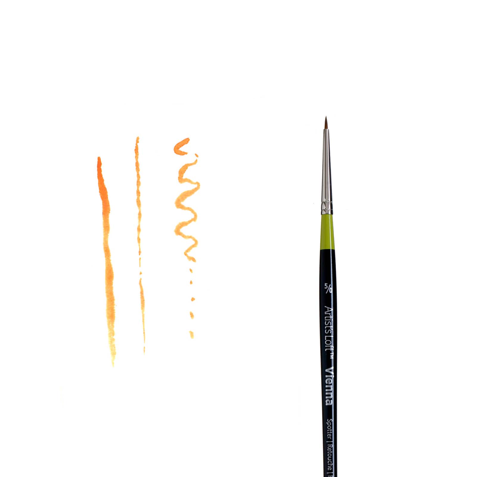Golden Taklon Short Handle Spotter Brush by Artist&#x27;s Loft&#x2122; Vienna 