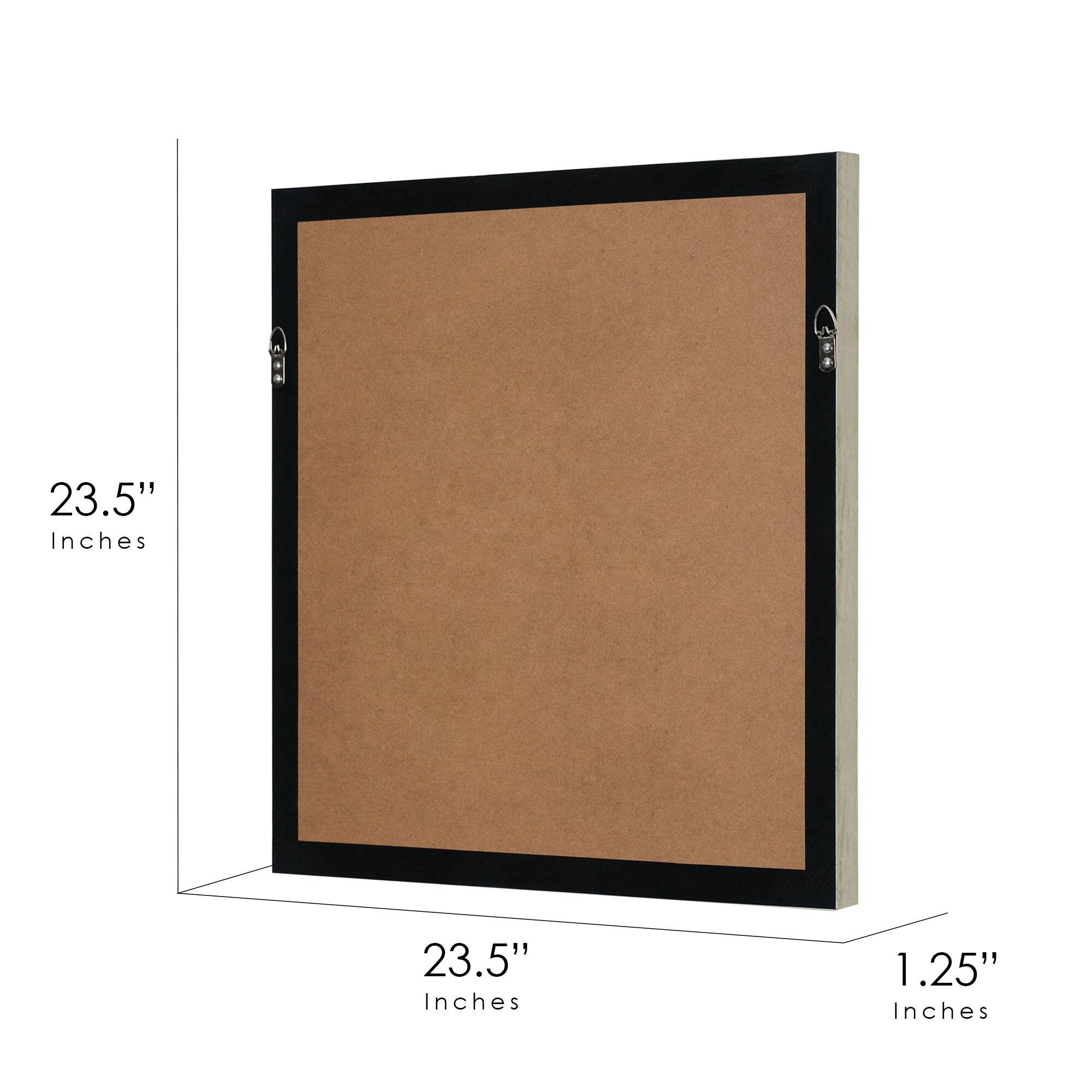 American Art Décor™ 23.5" Handmade Framed Natural Straw and Linen Wall Art Décor