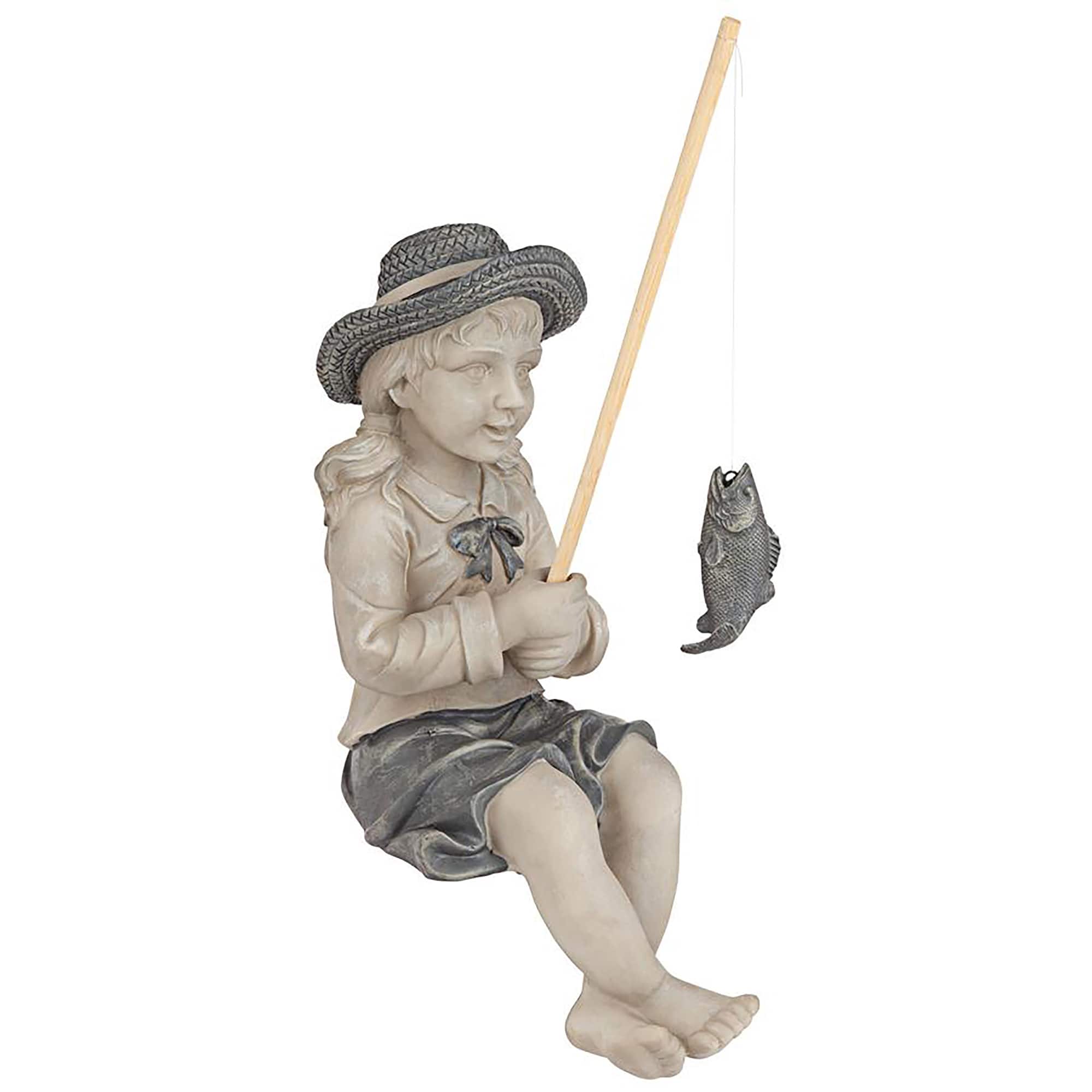 Design Toscano 17&#x22; Nellie&#x27;s Big Catch Fisherwoman Statue