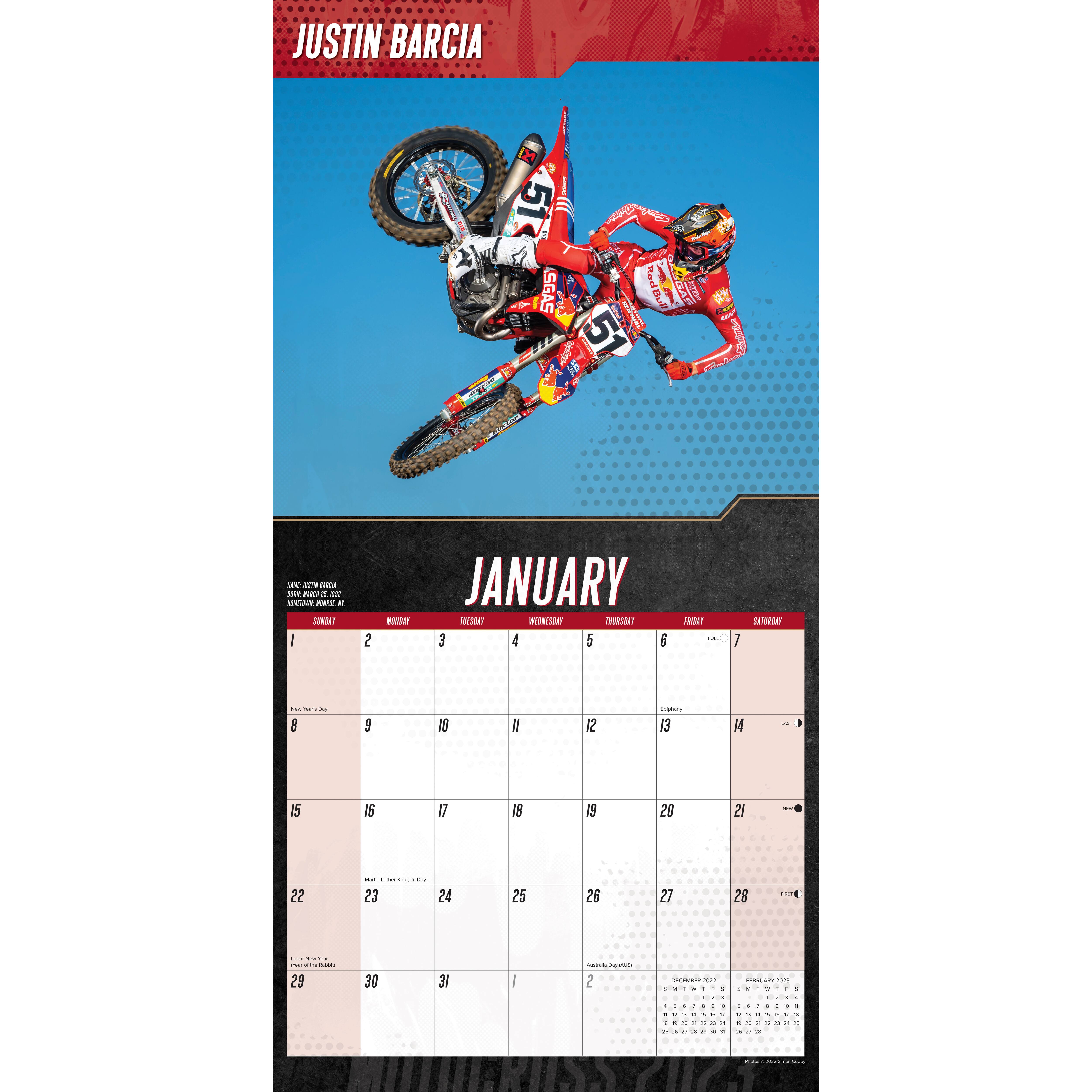 2023 Motocross Wall Calendar Michaels