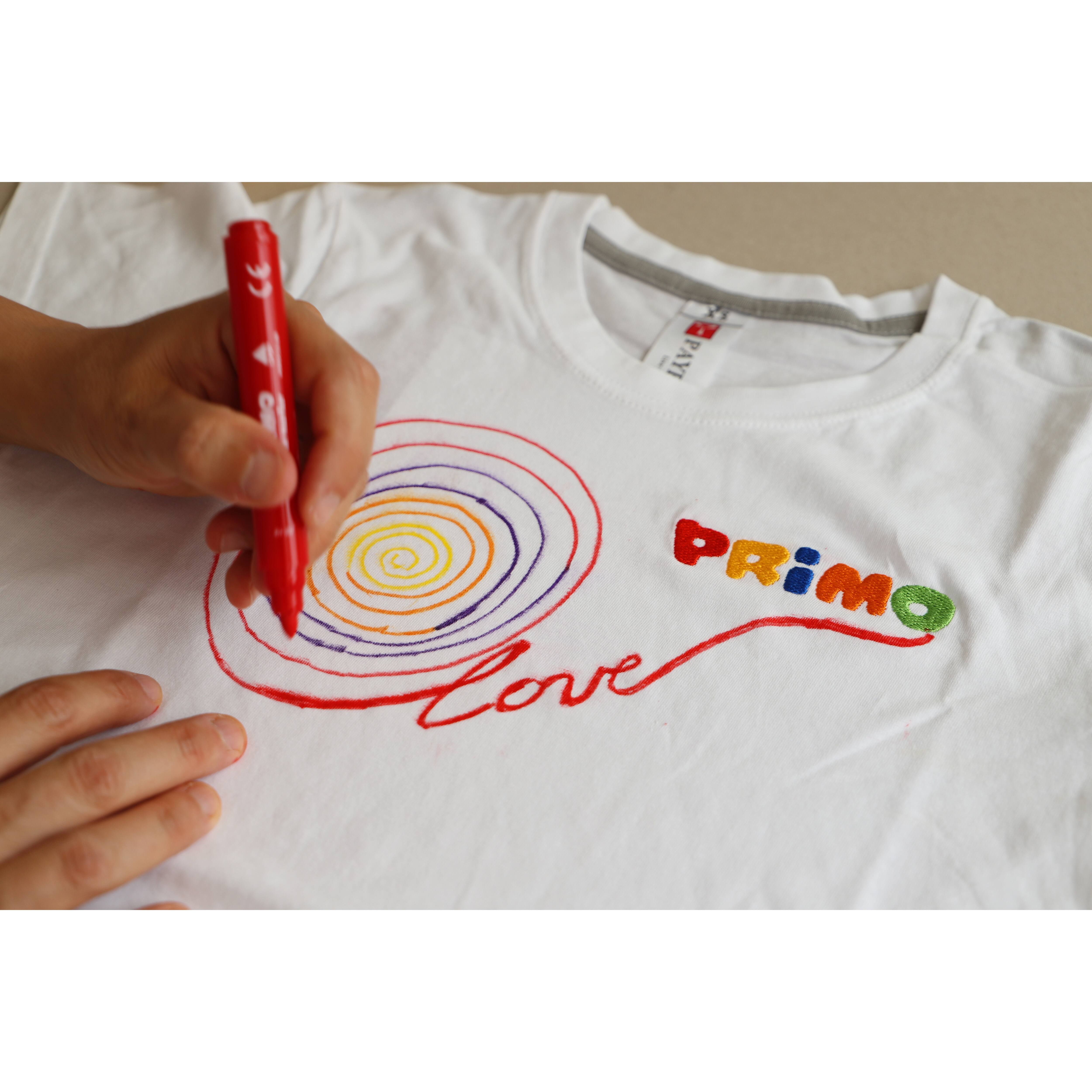 PRiMO 8 Color Textile Fiber-Tip Marker Pen Set