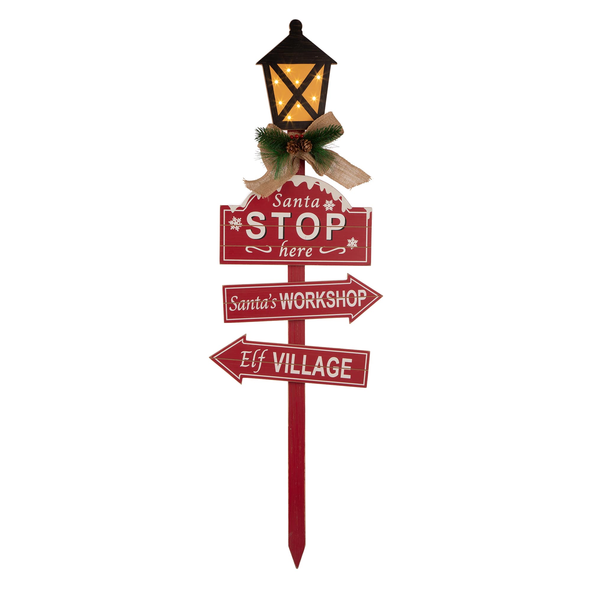 Glitzhome&#xAE; 3.5ft. LED Christmas Yard Stake with Timer