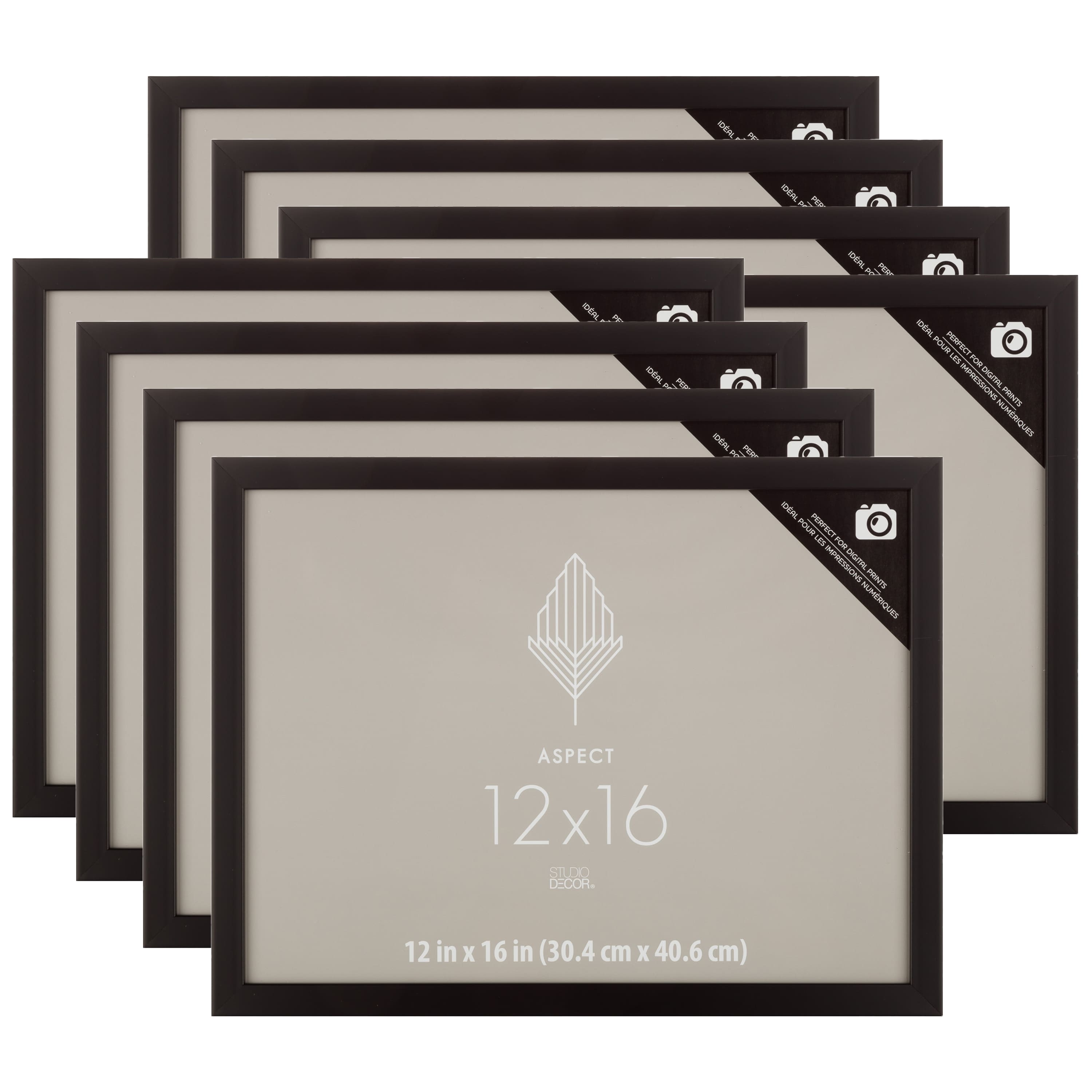 8 Pack: Black Narrow 12&#x22; x 16&#x22; Frame, Aspect by Studio D&#xE9;cor&#xAE;