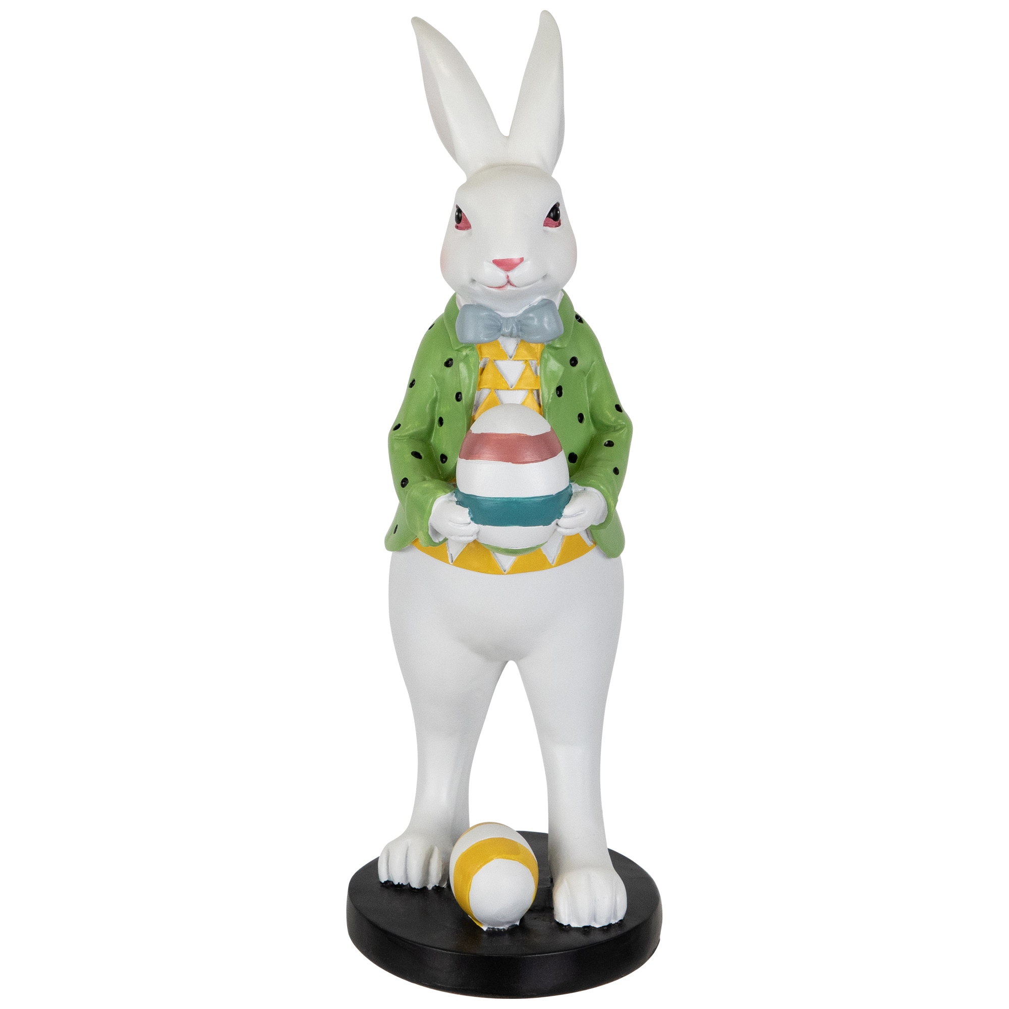 11.5" Rabbit Holding Easter Egg Outdoor Garden Statue