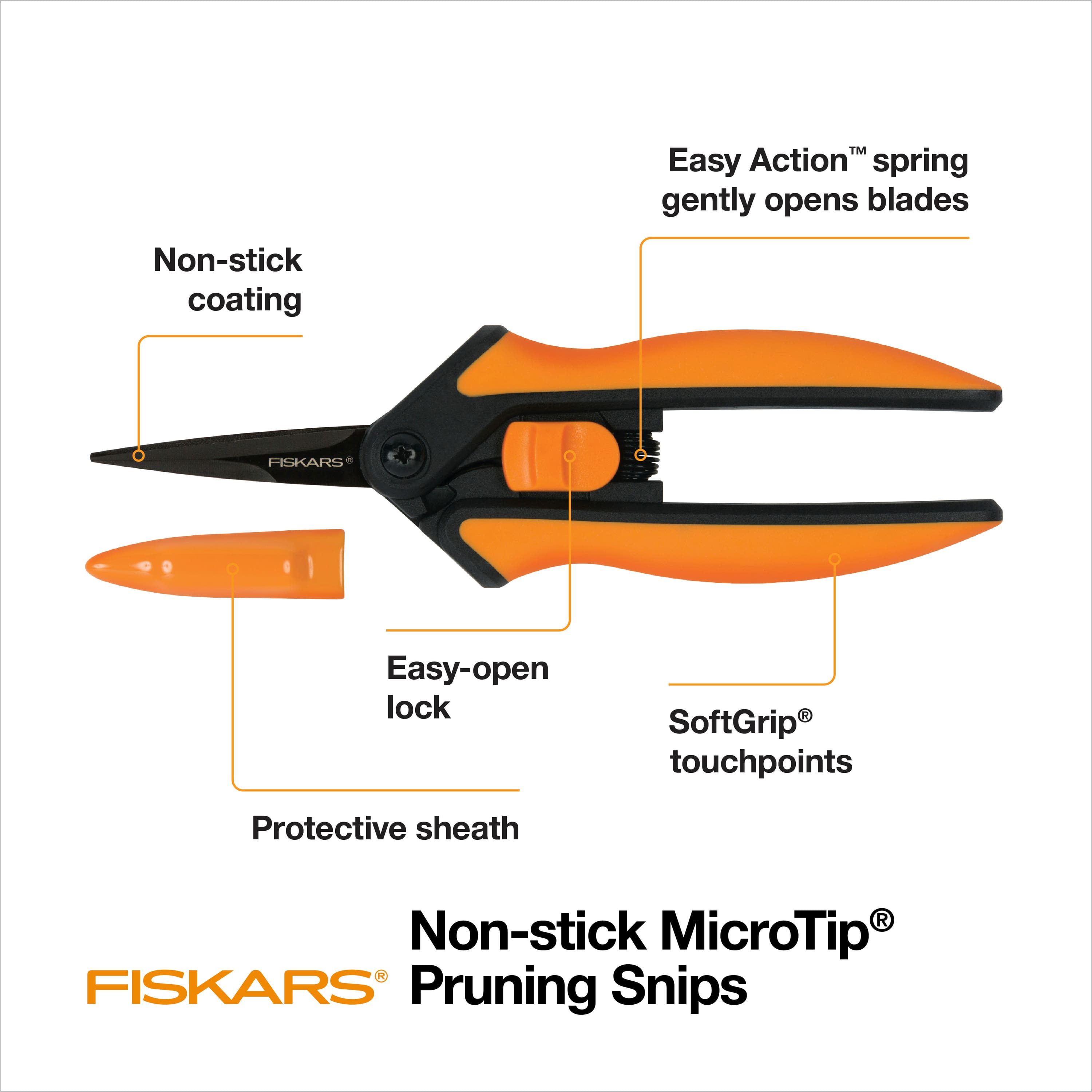 Fiskars&#xAE; 6&#x22; Non-Stick Micro-Tip&#xAE; Pruning Snips