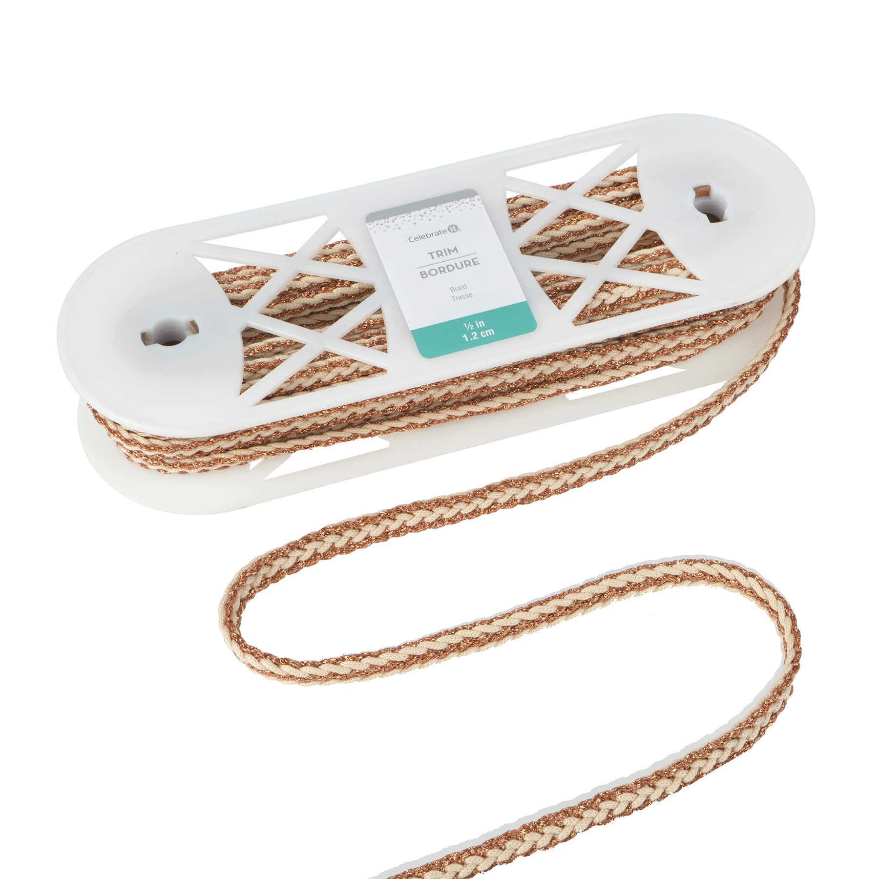 1/2" Gold & Ivory Braid Trim by Celebrate It®