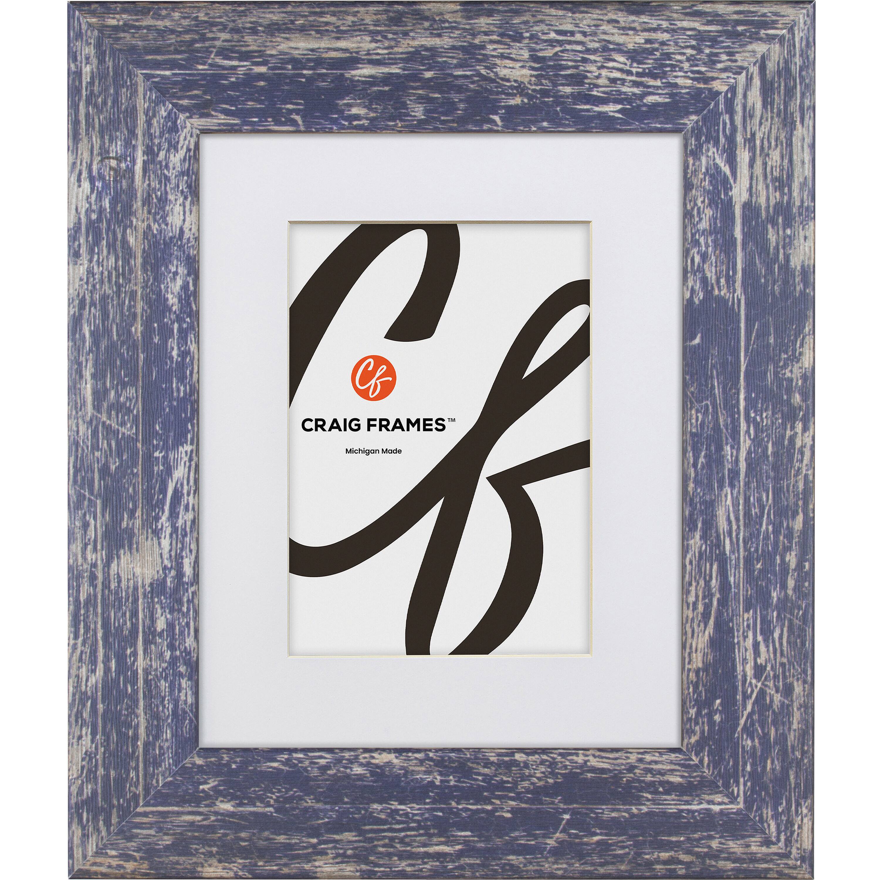 4 Pack Craig Frames American Barn Independence Blue Picture Frame with Mat