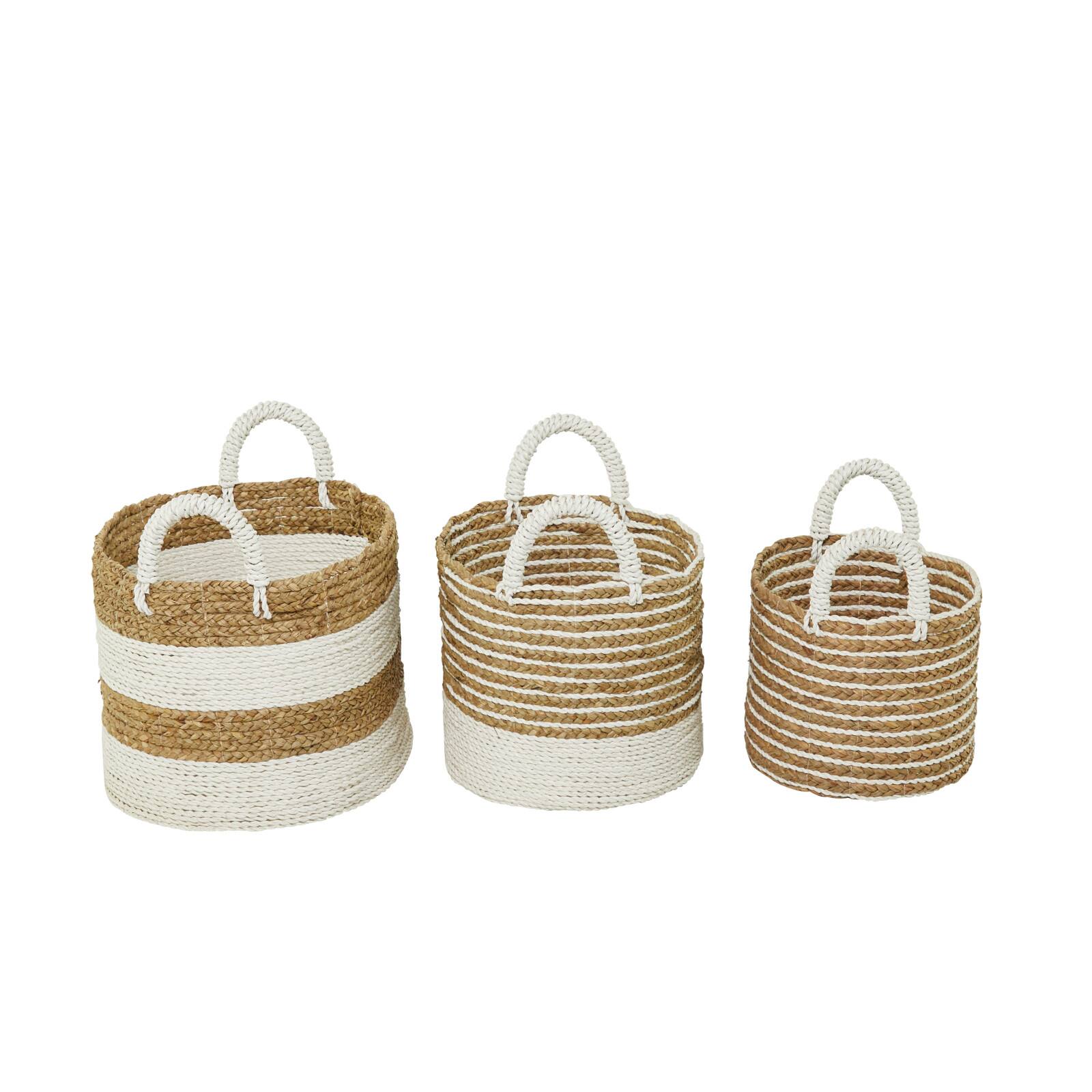 Brown Seagrass Bohemian Storage Baskets, 3ct.