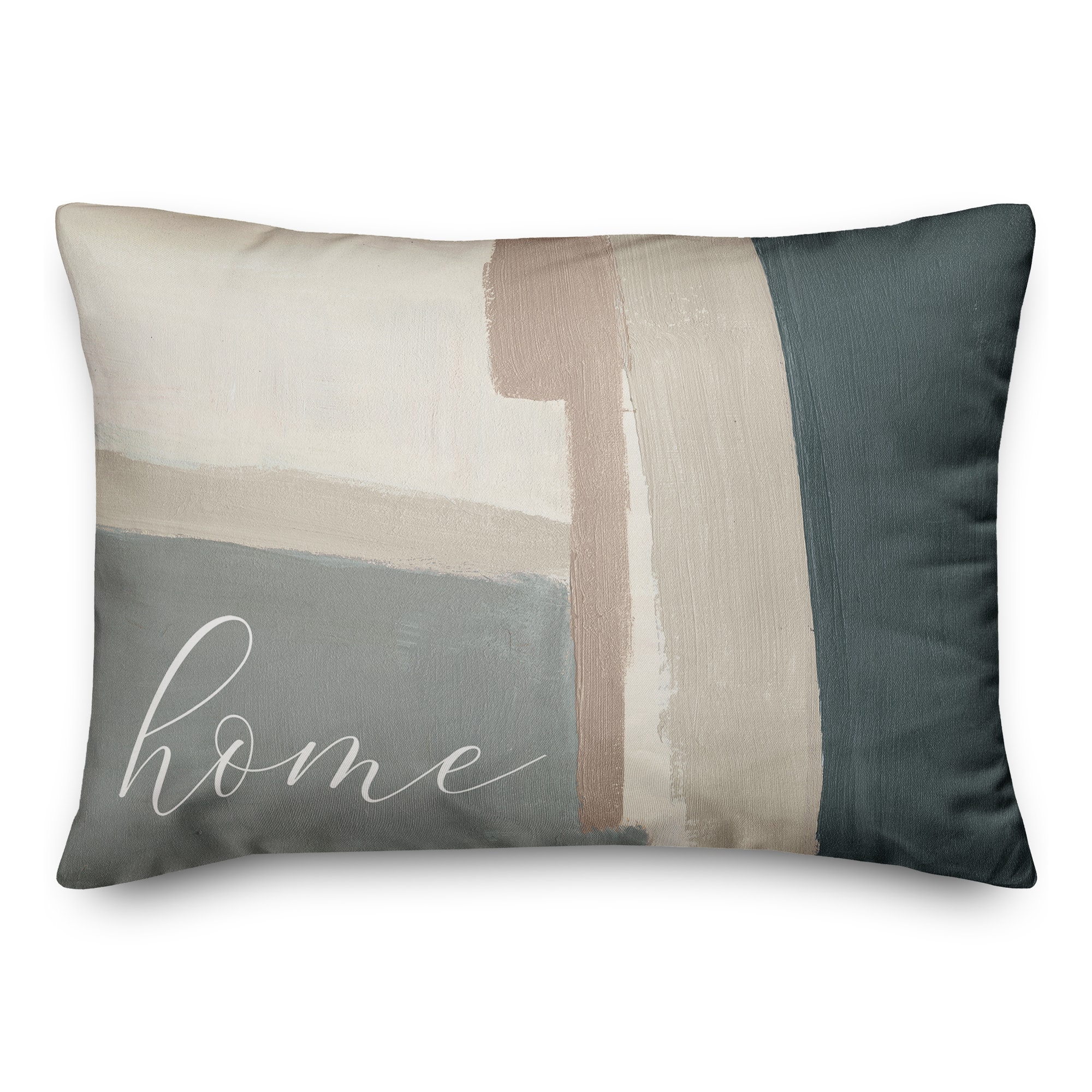 20&#x22; x 14&#x22; Teal Abstract Home Indoor/Outdoor Pillow
