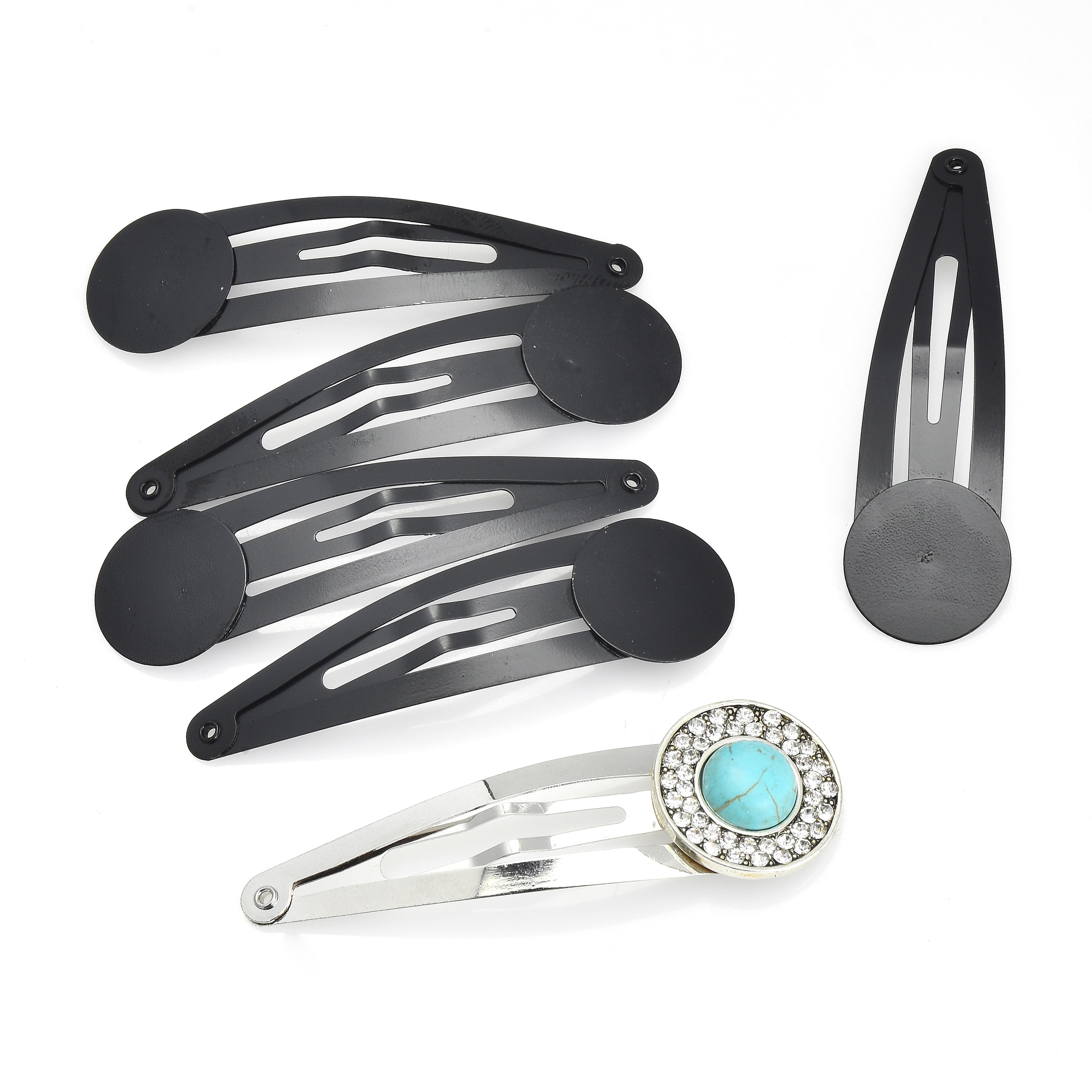 Contour Clips with 18mm Circle Blanks, 10ct. by Bead Landing&#x2122;