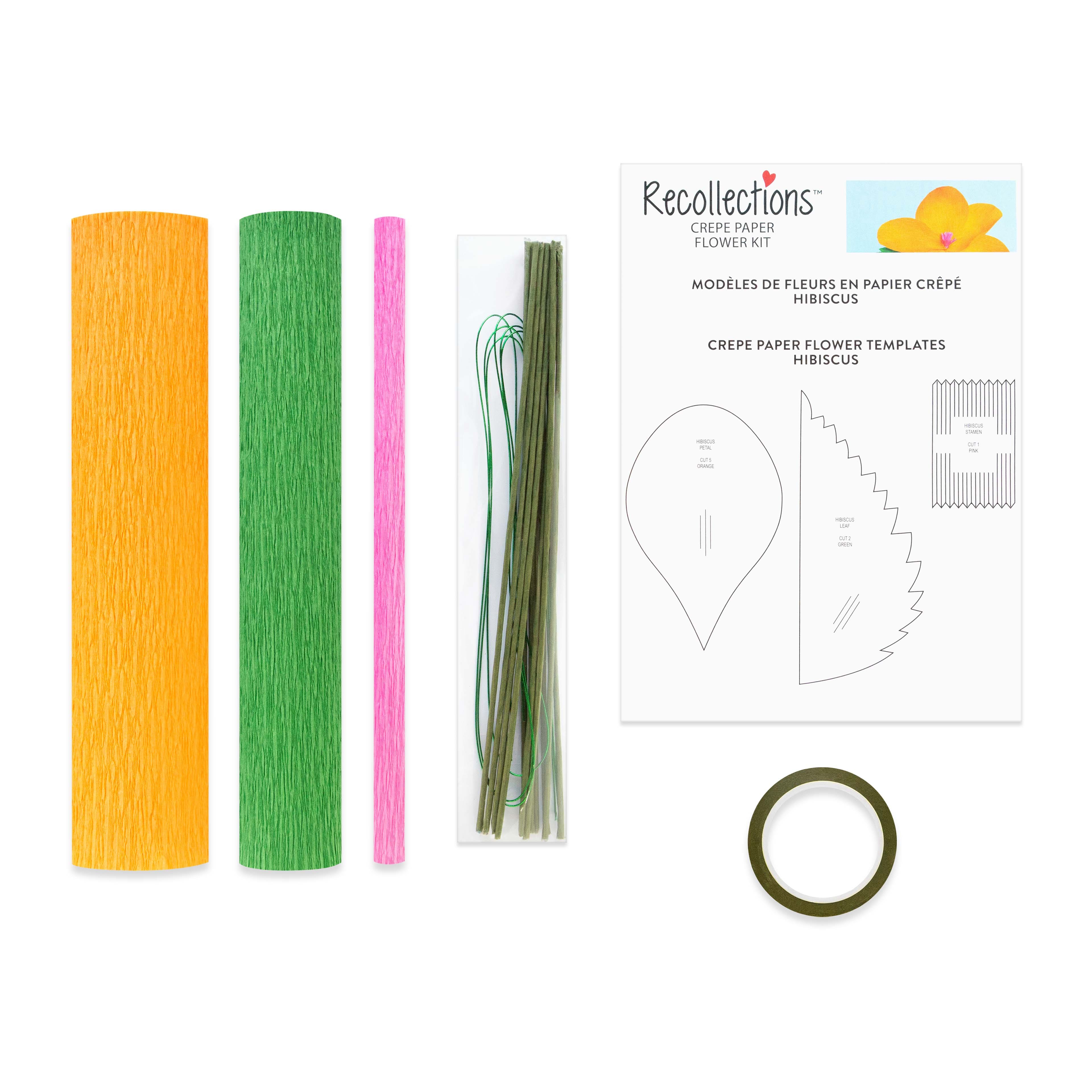 Small Hibiscus Crepe Paper Flower Kit by Recollections&#x2122;