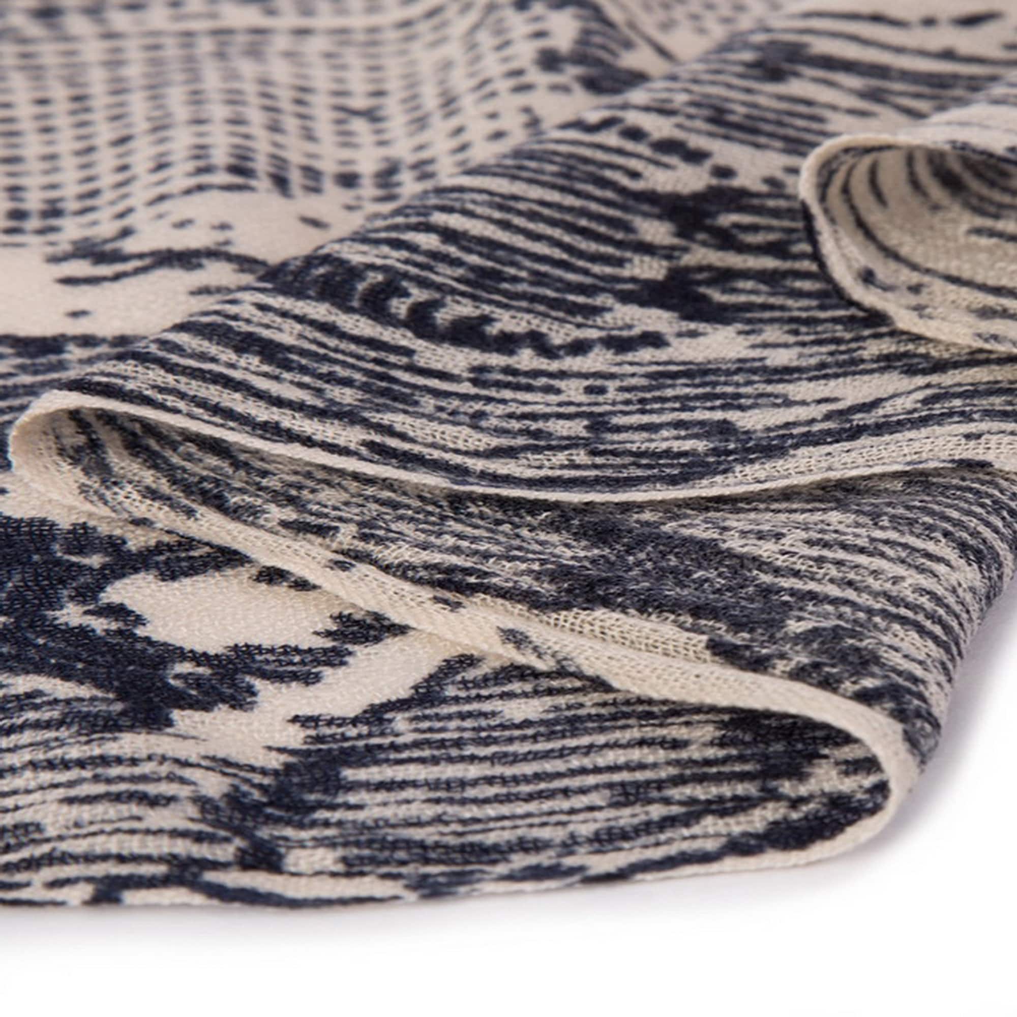 Glitzhome® 77" Navy & Beige Shabby Chic Scarf