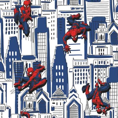 RoomMates Blue Spider-Man Cityscape Peel & Stick Wallpaper | 18" x 18.86ft | Michaels®
