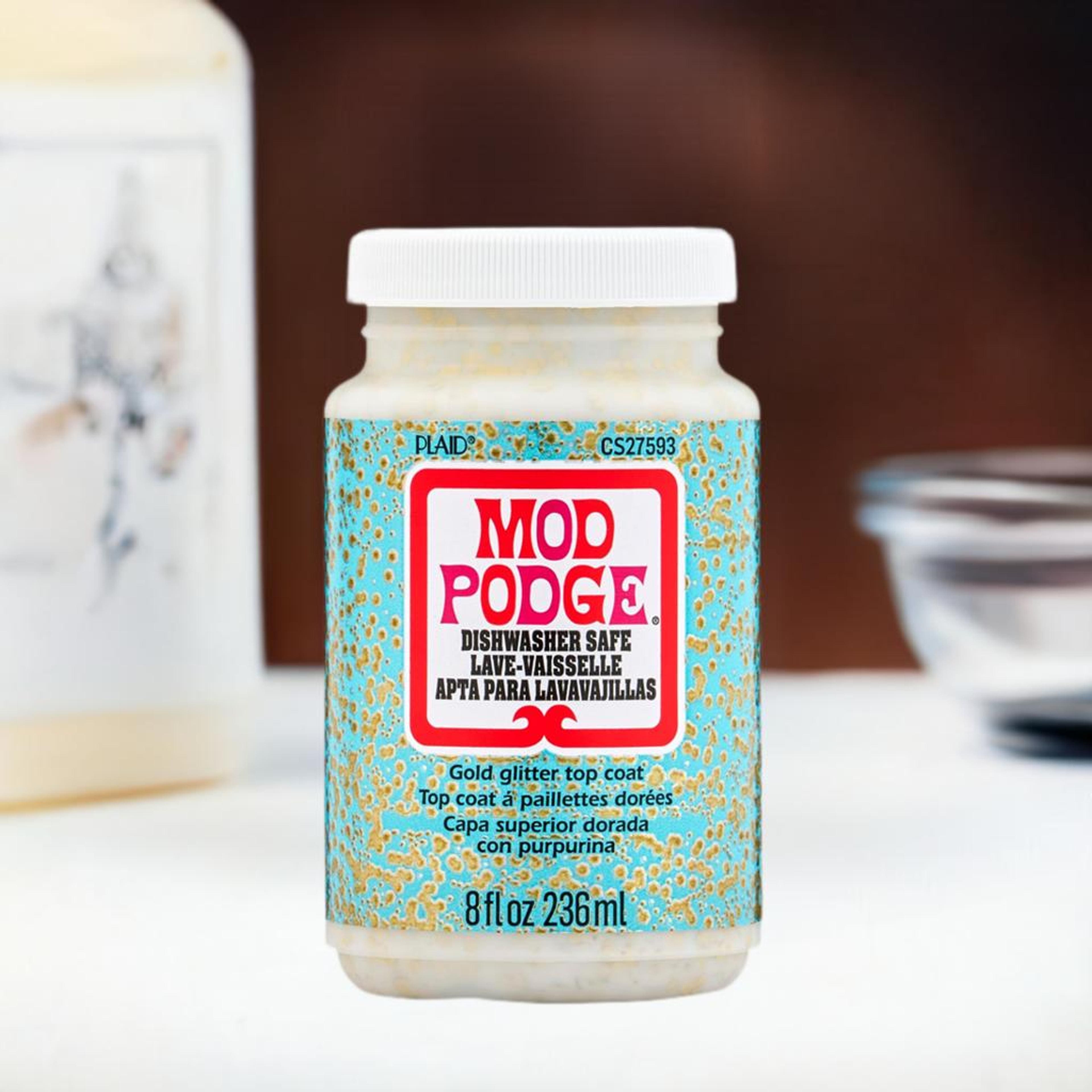 Mod Podge&#xAE; Dishwasher Safe Gold Glitter