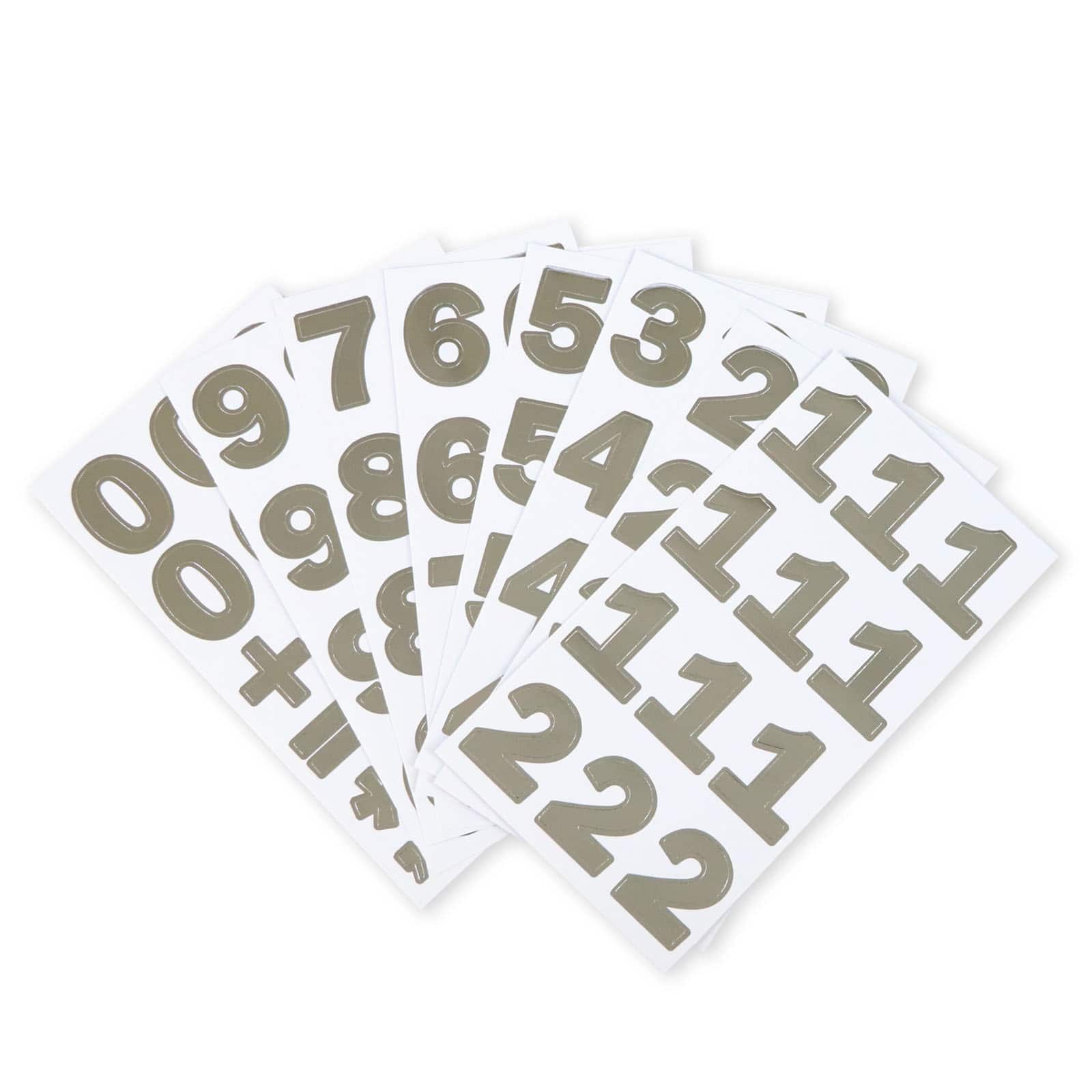 12 Pack: Silver Foil Number Stickers by Recollections™