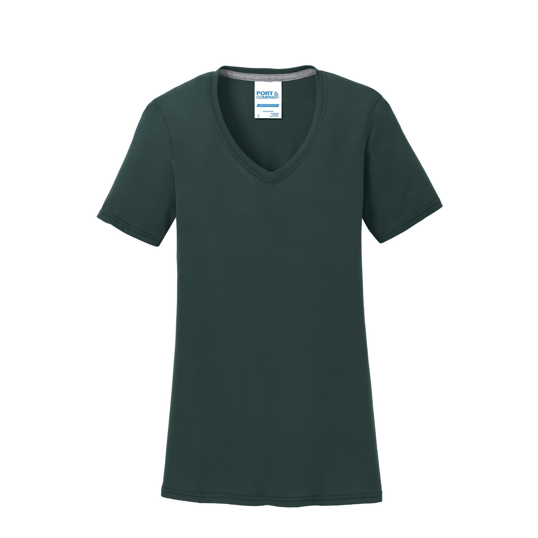 Port & Company® Colors Ladies Performance Blend V-Neck T-Shirt