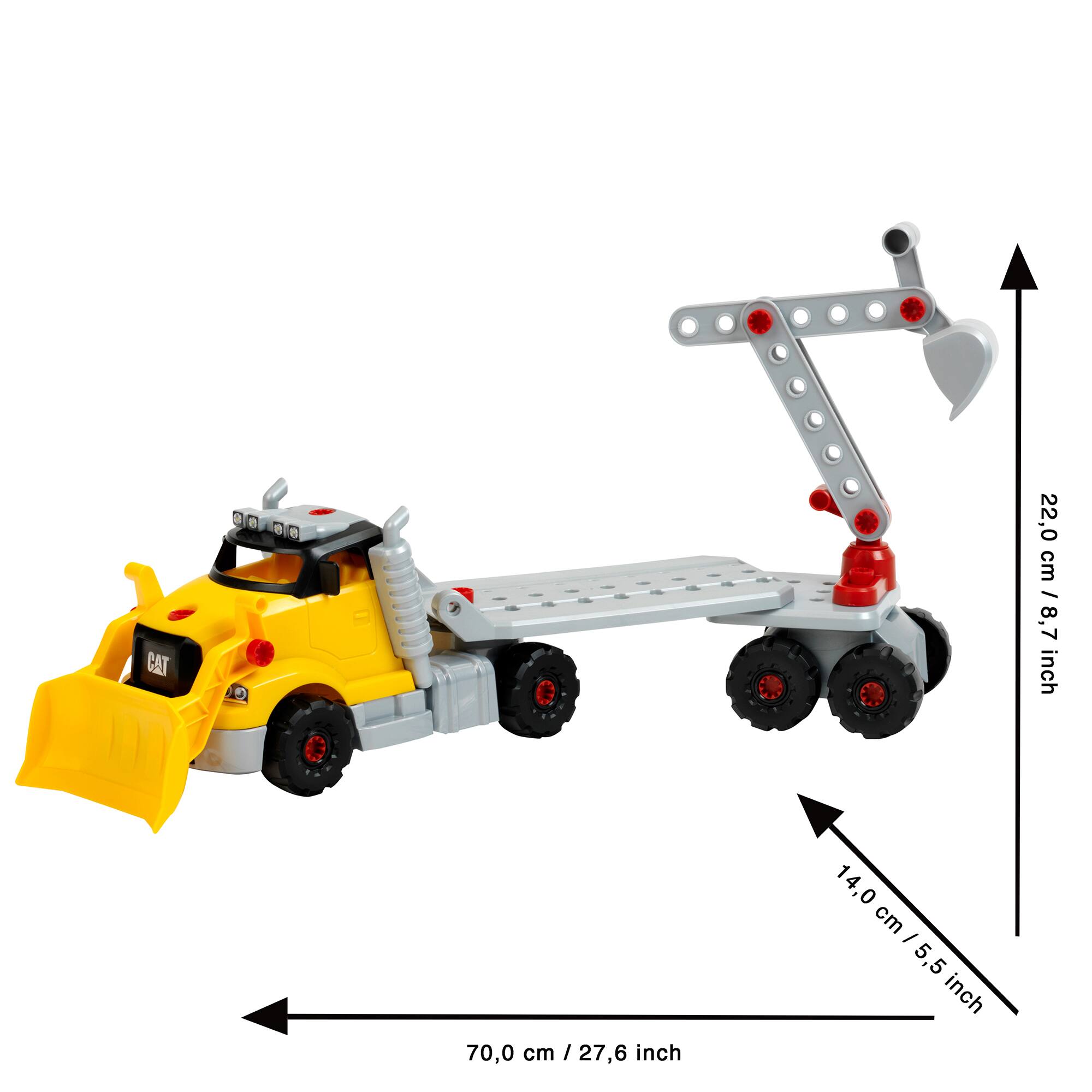 Theo Klein CAT&#xAE; Excavator Tool Truck 4-in-1 Set