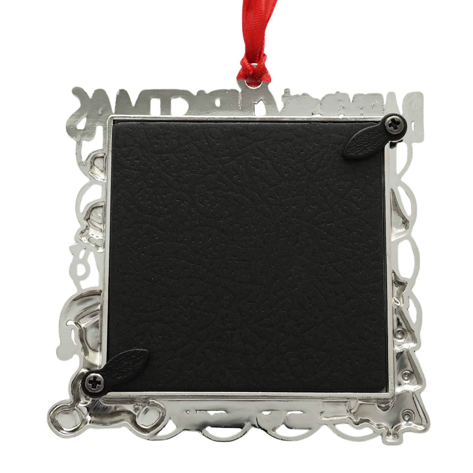 2.25&#x22; x 2.25&#x22; Silver, Red &#x26; Green Baby&#x27;s 1st Christmas 2025 Ornament Frame by Studio D&#xE9;cor&#xAE;