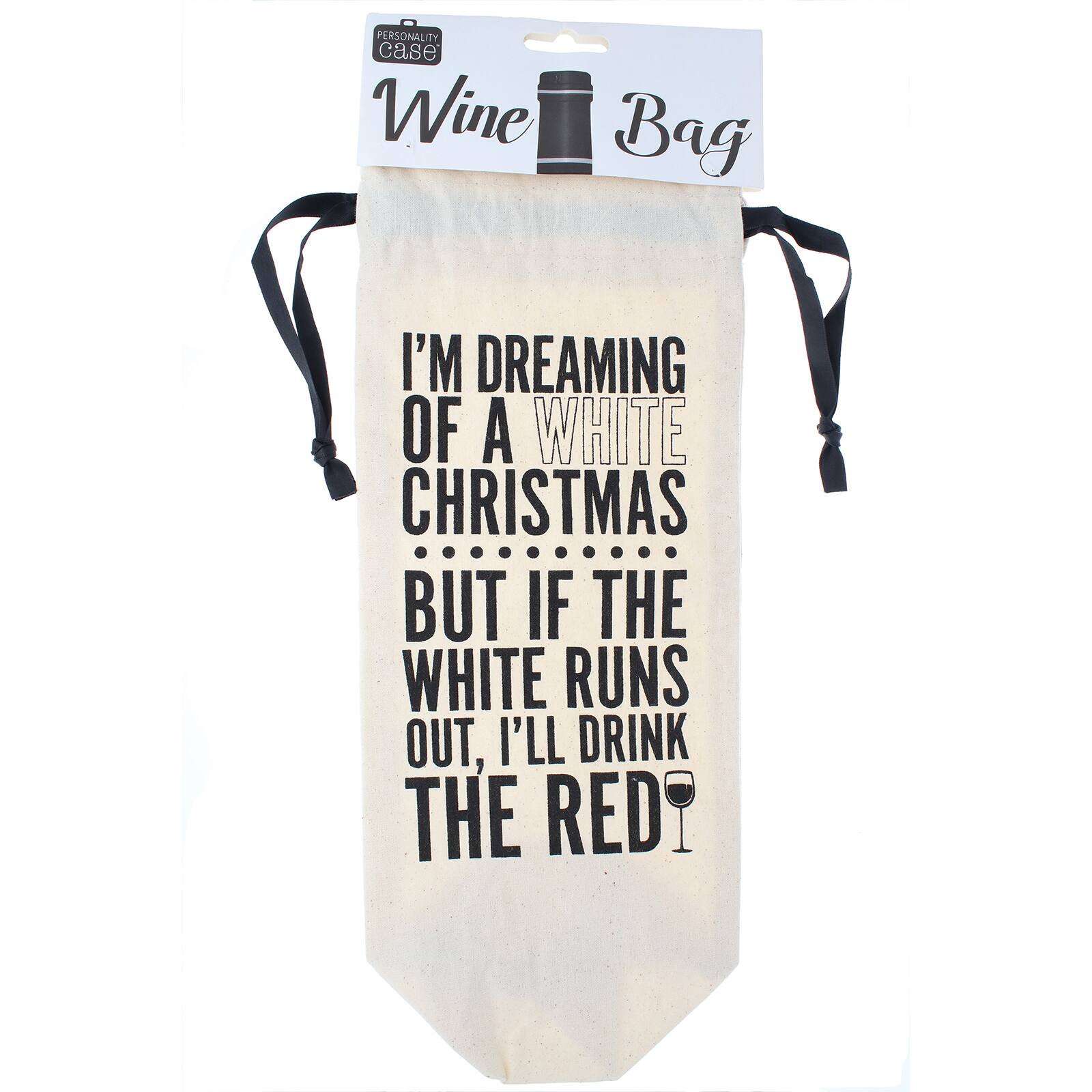 Personality Case™ White Christmas Canvas Wine Bag